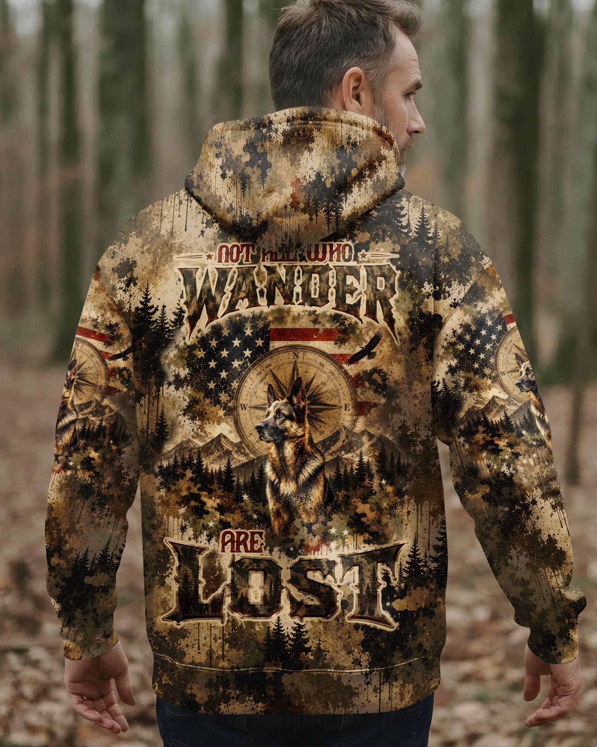 NOT ALL WHO WANDER ARE LOST GERMAN SHEPHERD DOG ALL OVER PRINT - TLTW0306261