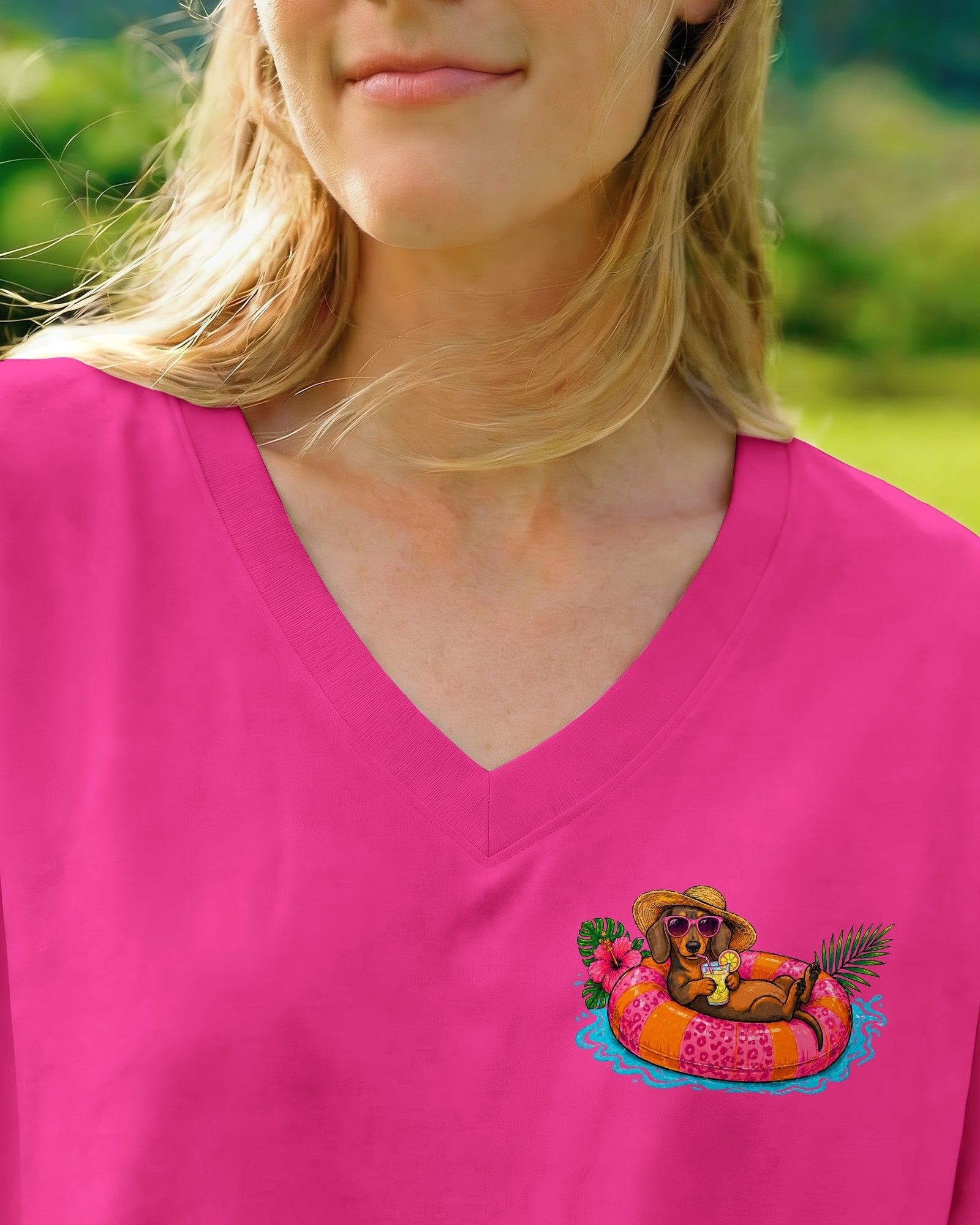 HOTTER THAN A HOOCHIE COOCHIE DACHSHUND DOG ALL OVER PRINT - TLNO1805262