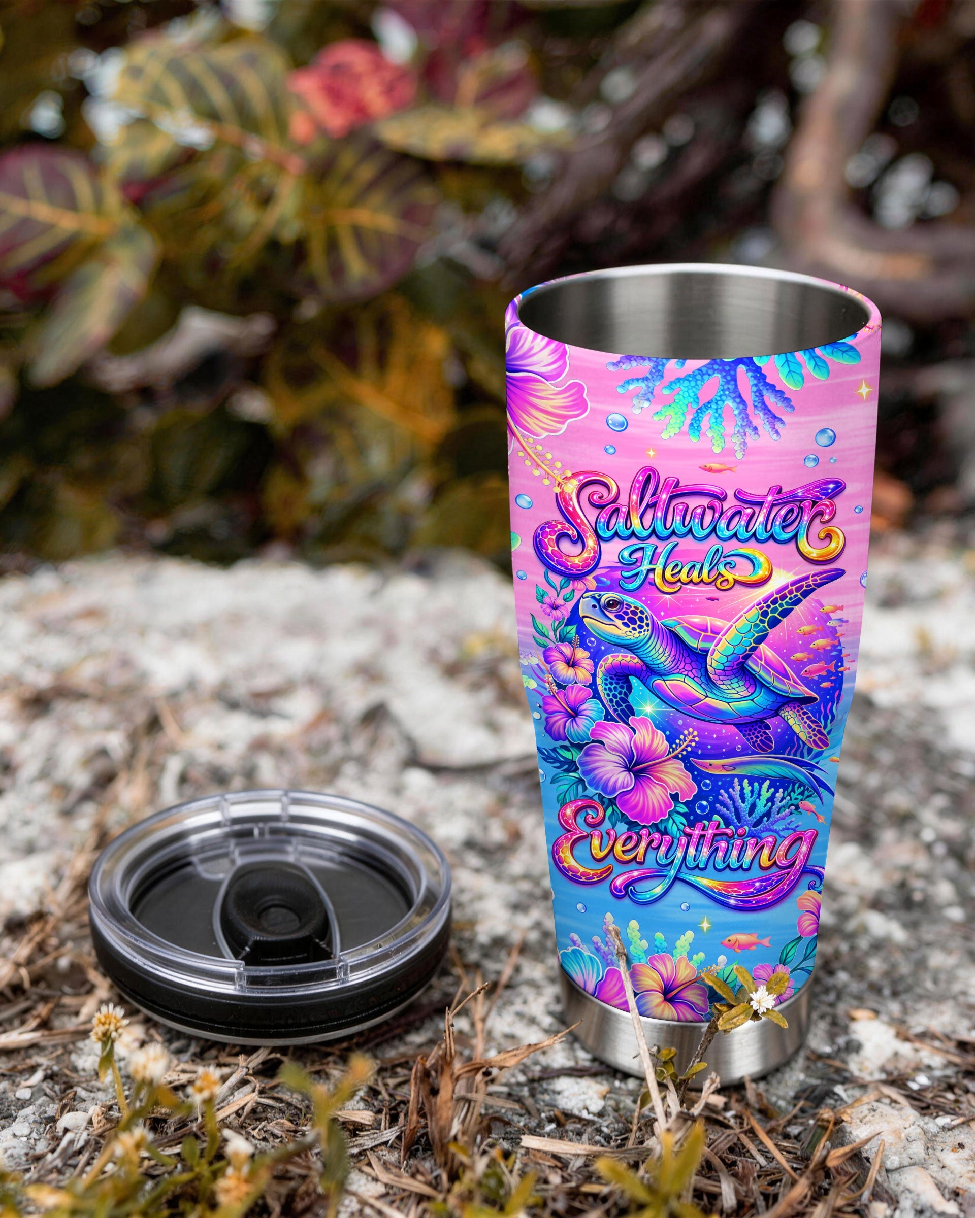 SALTWATER HEALS EVERYTHING TURTLE  TUMBLER   - TLNT1104262