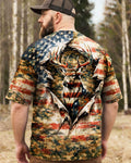 GRUNGE STARS AND STRIPES DEER HUNTING  ALL OVER PRINT - TLNT0304263
