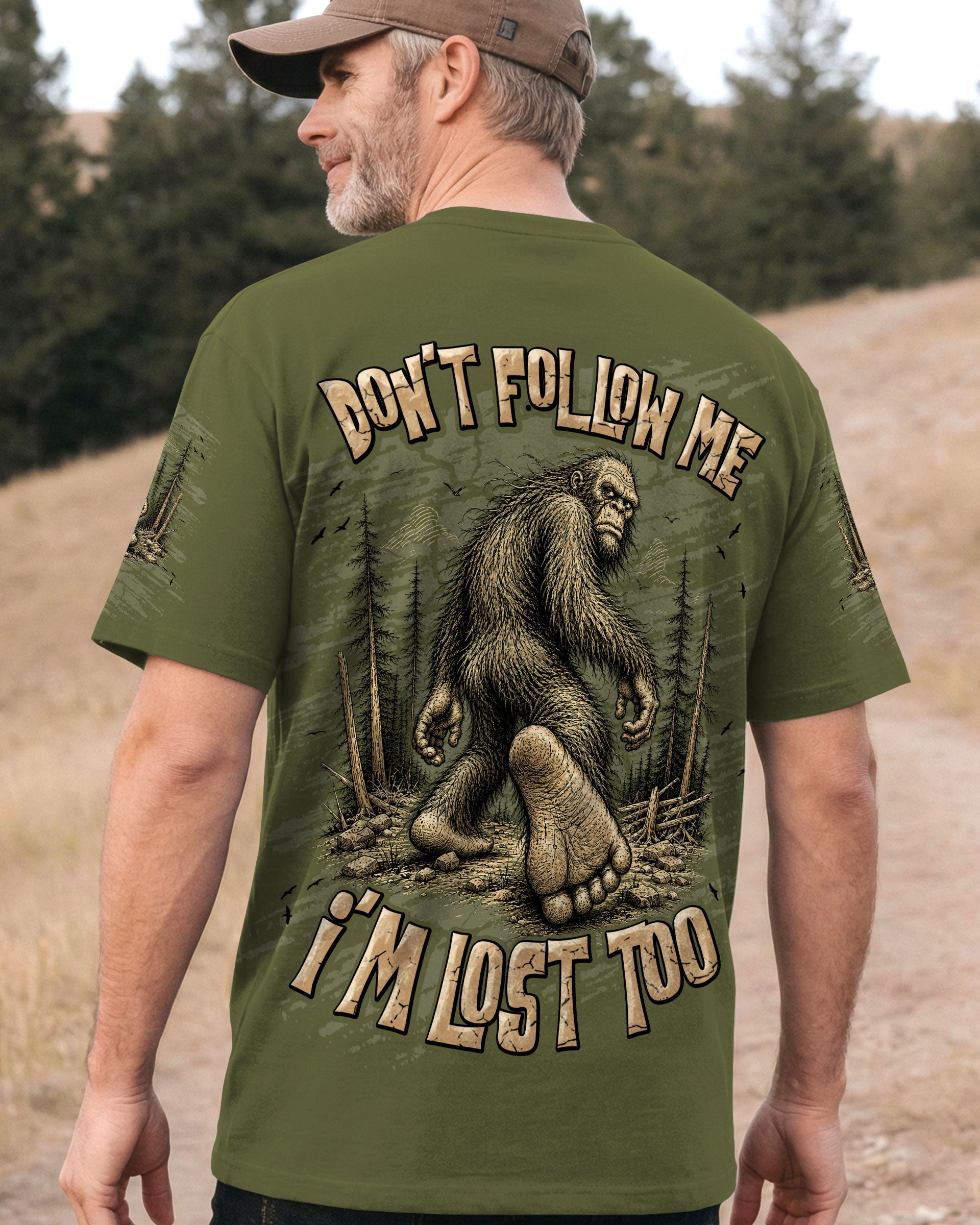 DON'T FOLLOW ME BIGFOOT ALL OVER PRINT - TLNT0306261