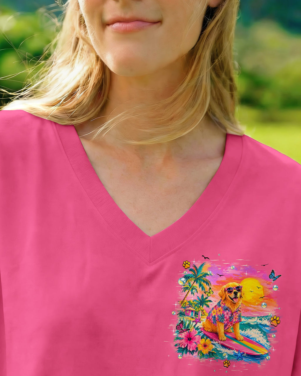 BEACH DAYS & GOLDEN WAVES GOLDEN RETRIEVER ALL OVER PRINT - TLHN2605261