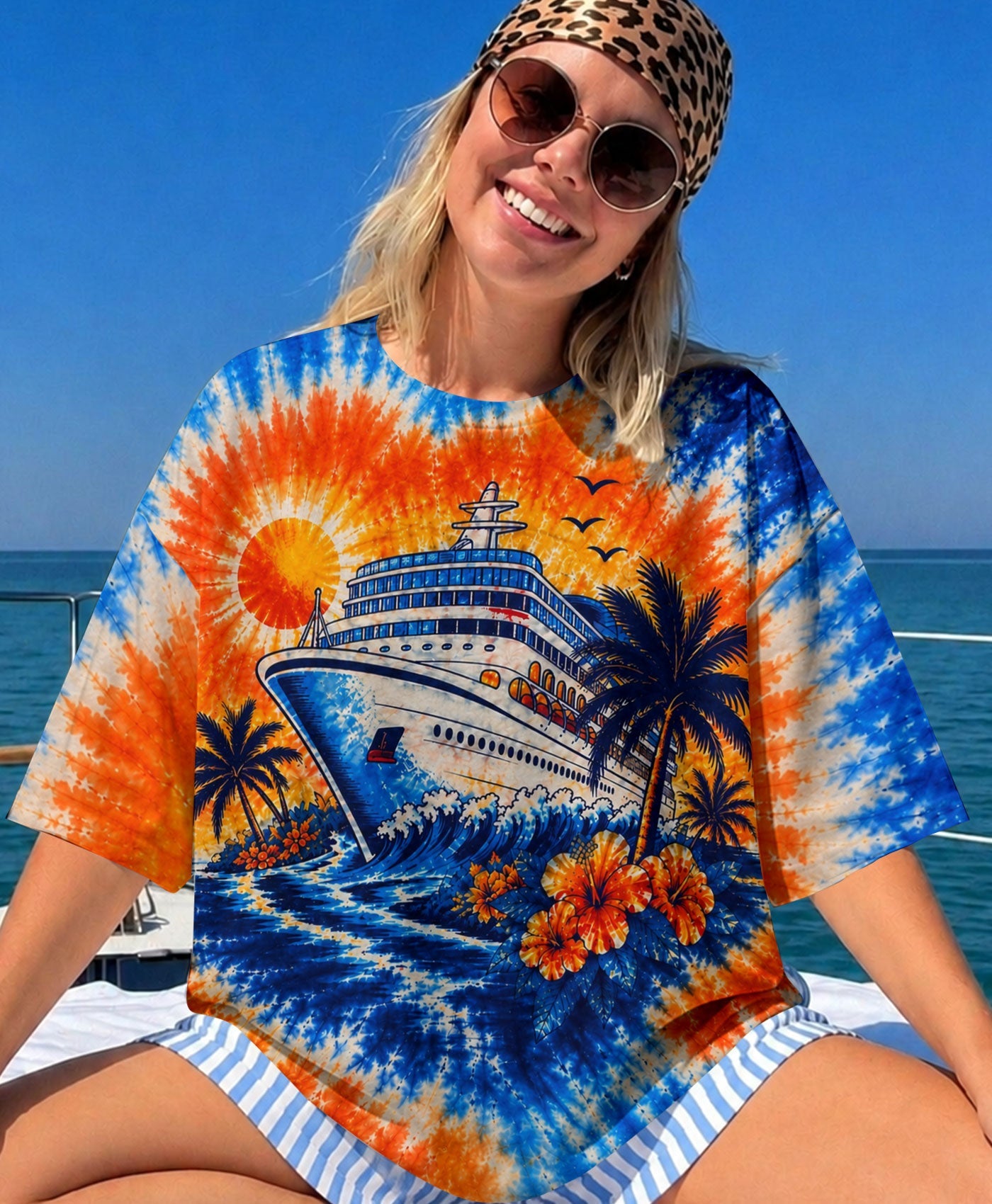 TROPICAL CRUISE SUNSET BURST ALL OVER PRINT  - TLHN0607261