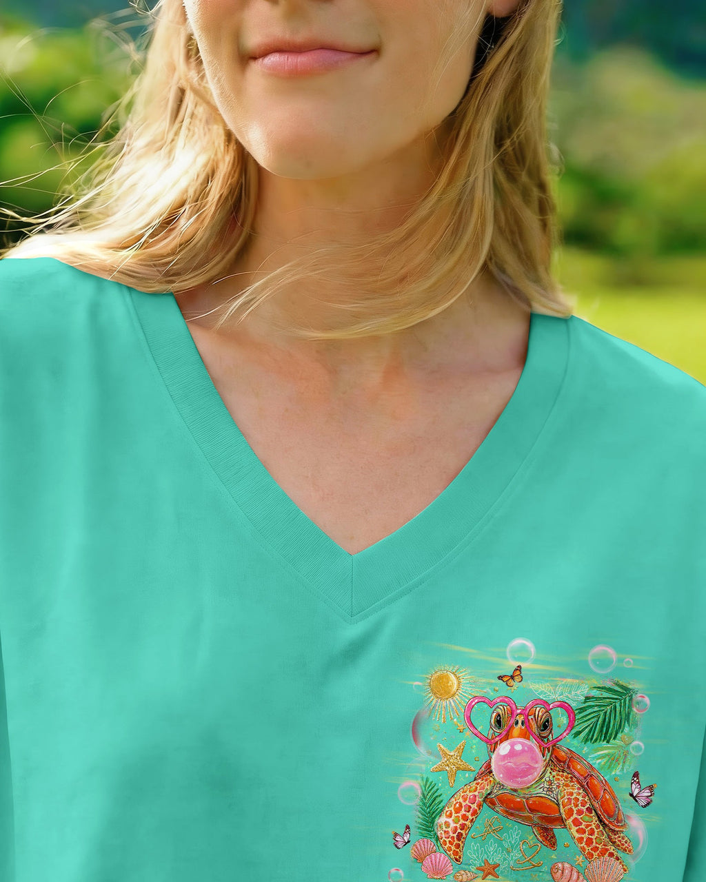 TURTLE KISSES STARFISH WISHES ALL OVER PRINT - TLHG0907263