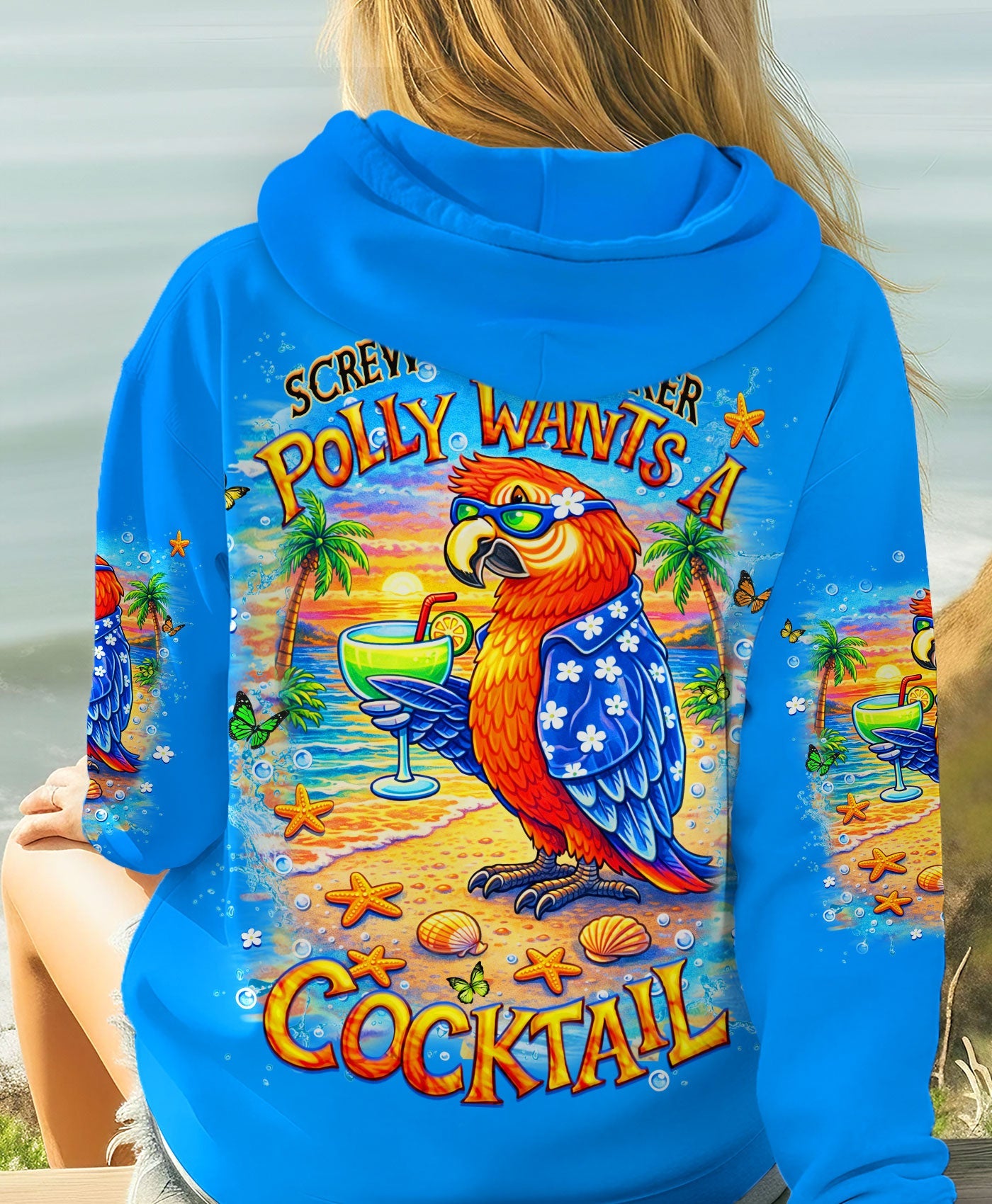 POLLY WANTS A COCKTAIL PARROT ALL OVER PRINT  - TLHN1504261