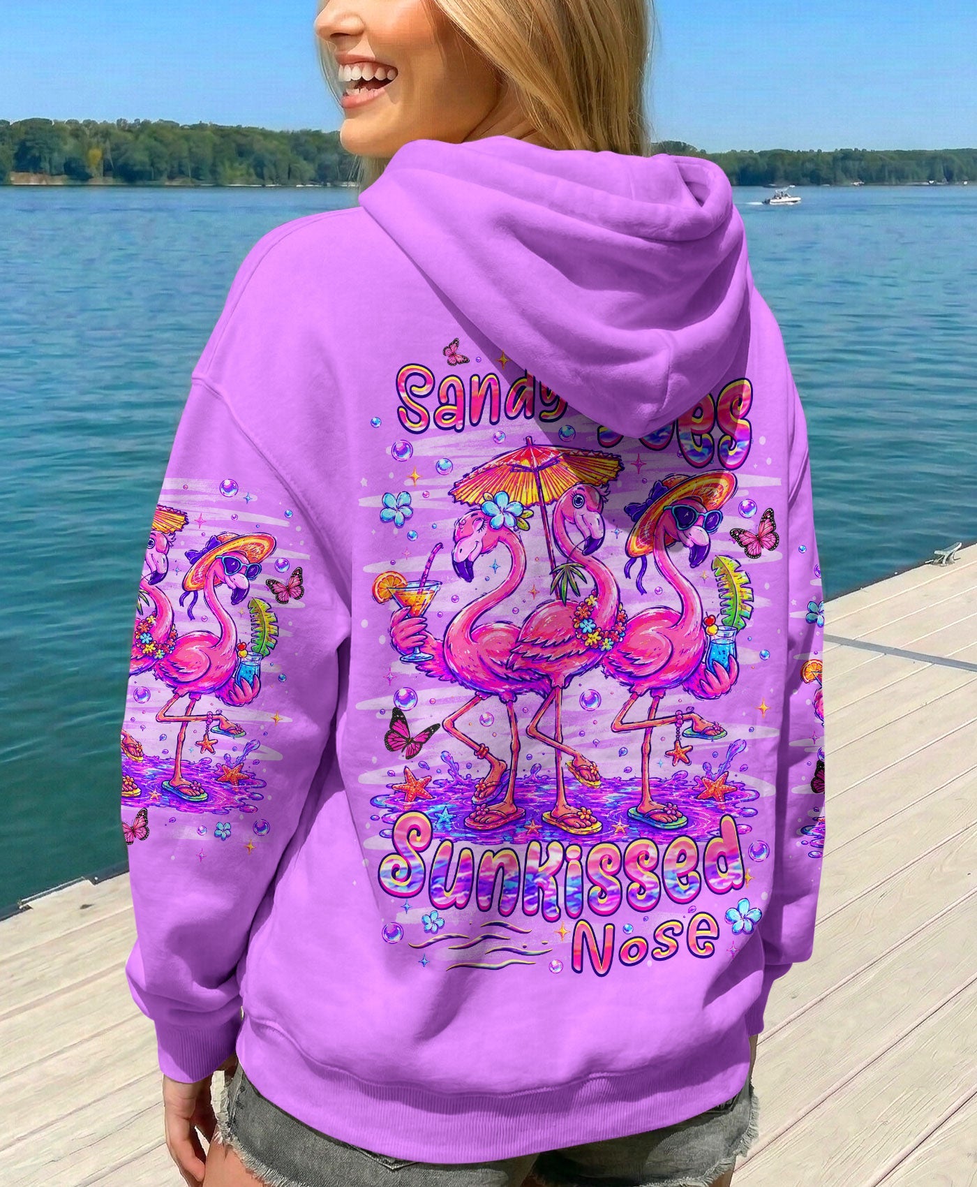 SANDY TOES SUNKISSED NOSE FLAMINGO ALL OVER PRINT -  TLHN2206265