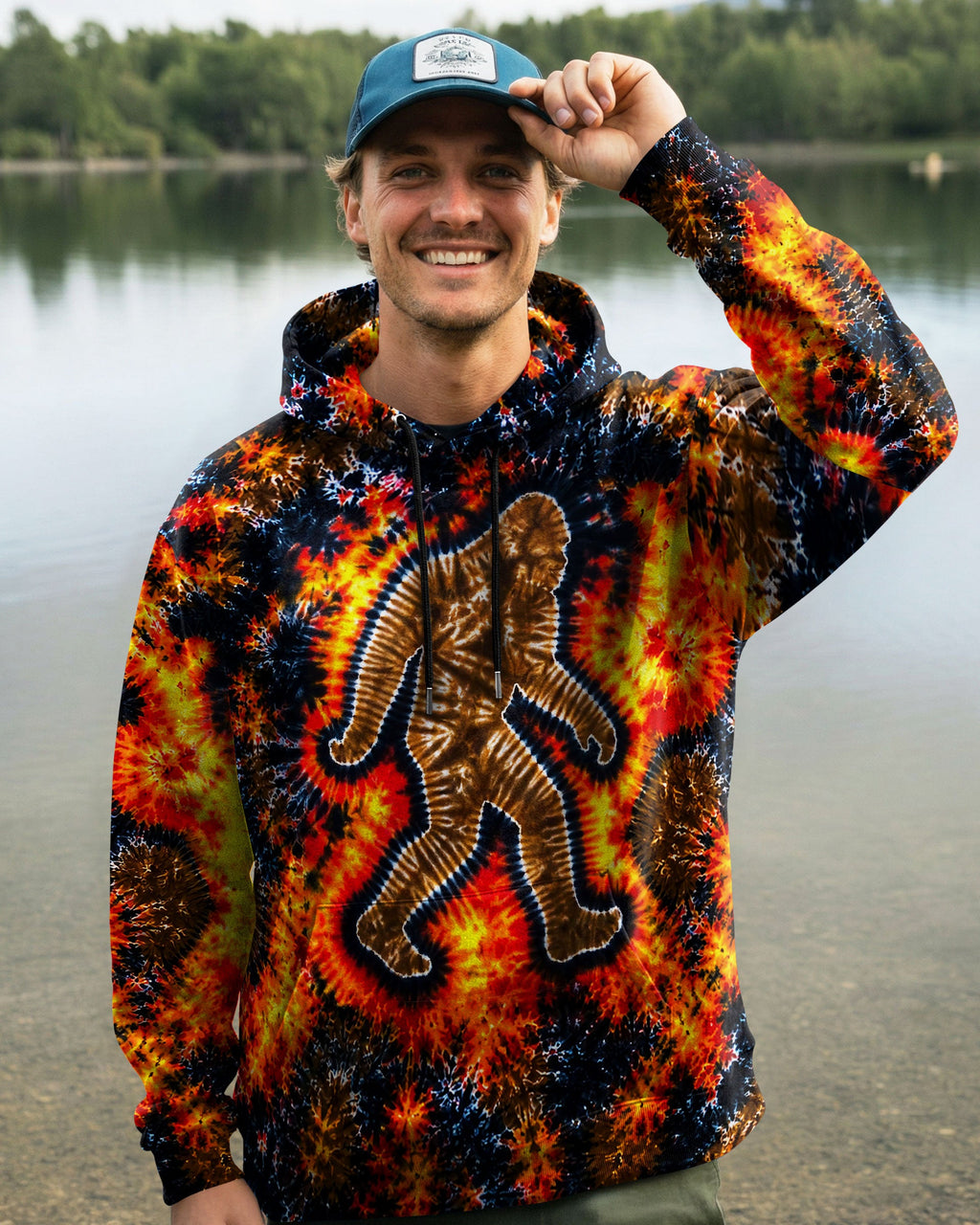 BIGFOOT FLAME BURST PATTERN ALL OVER PRINT - TLNT1505261
