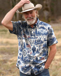 HUNTING DEER FOREST BUTTON-DOWN COLLAR SHIRT  - TLNT3005262