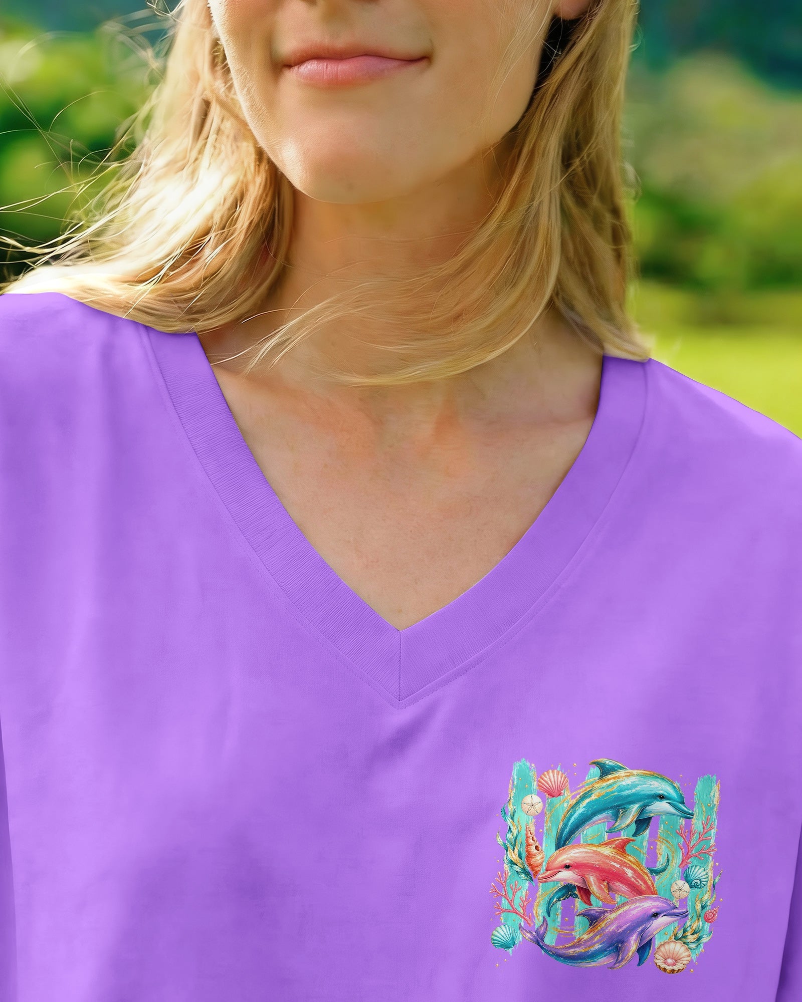 OCEAN WISHES DOLPHIN KISSES ALL OVER PRINT  - TLNO0206262