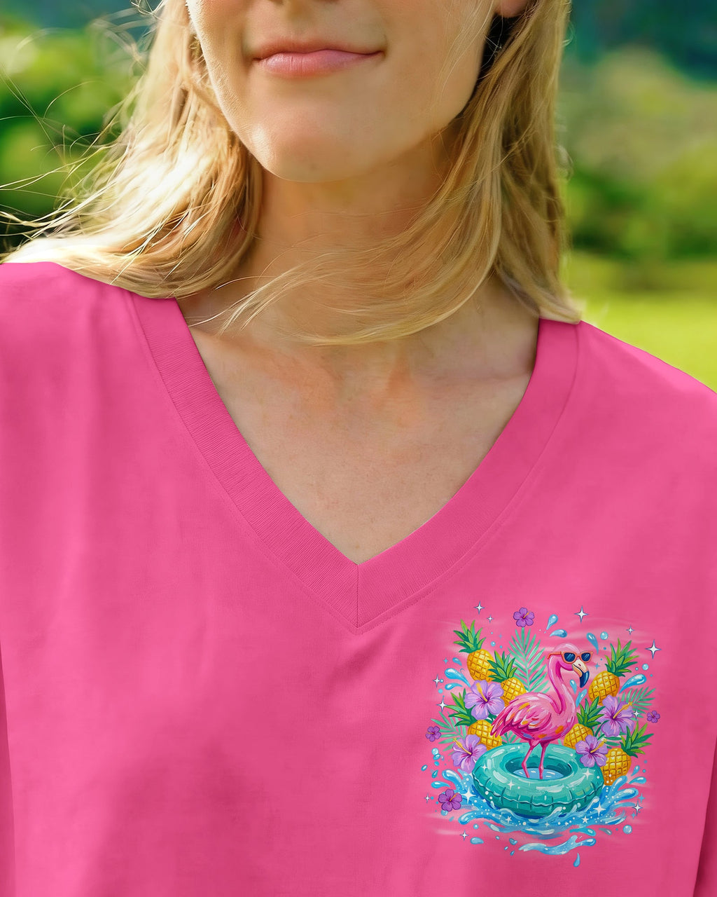 FEELING FLOCKIN' FABULOUS FLAMINGO ALL OVER PRINT - TYQY1004263