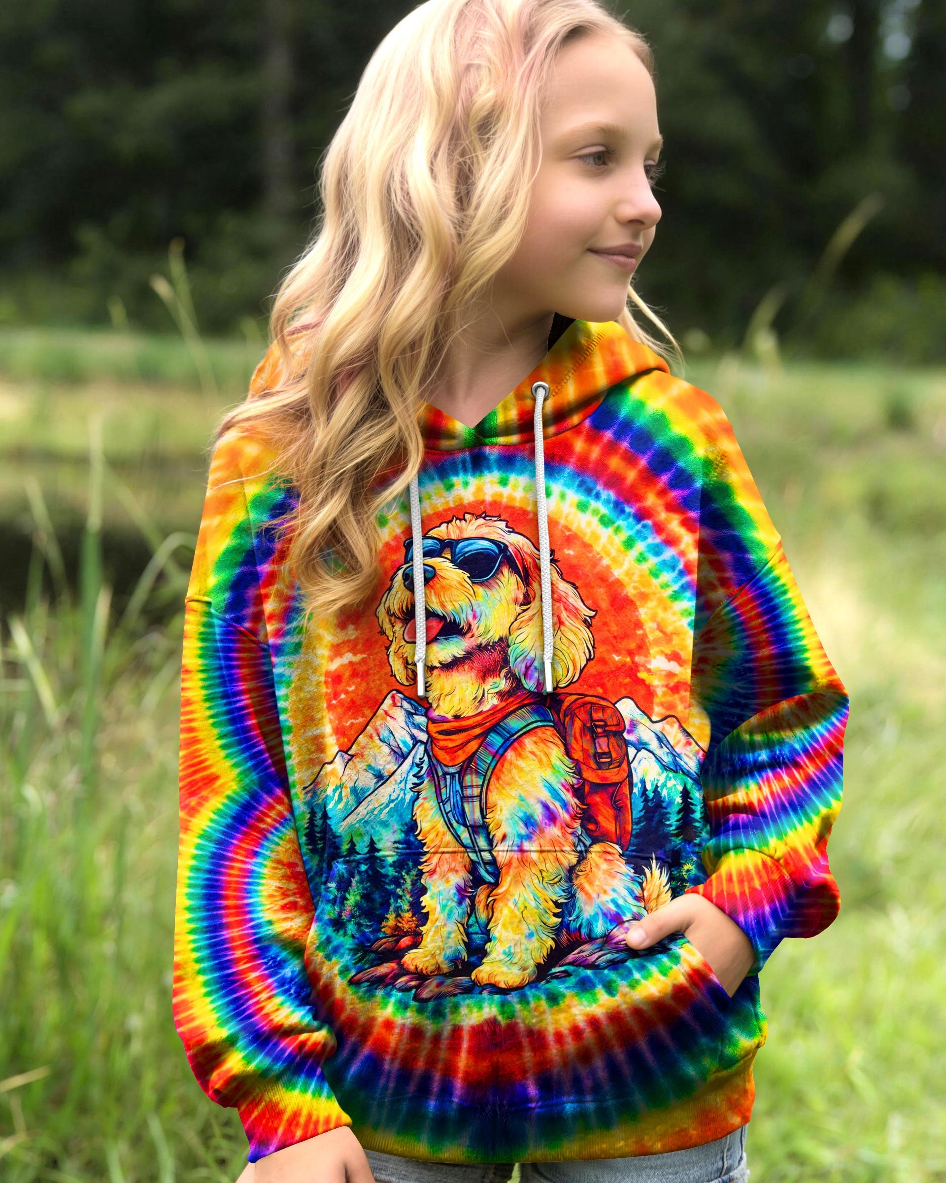 GOLDENDOODLE DOG SWIRL KIDS ALL OVER PRINT - TLNT2205263