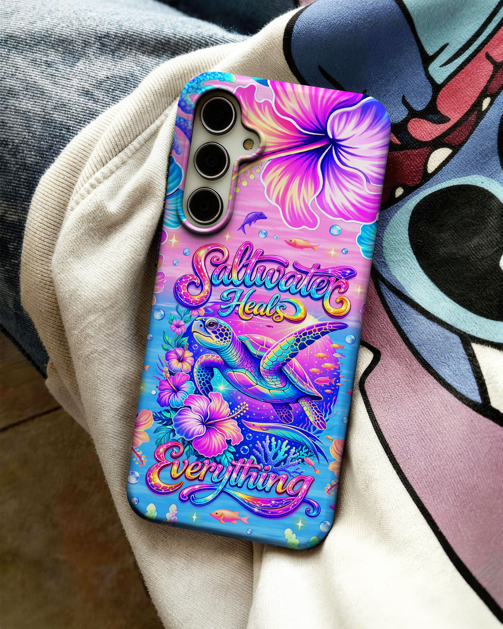 SALTWATER HEALS EVERYTHING TURTLE  PHONE CASE    - TLNT1104264