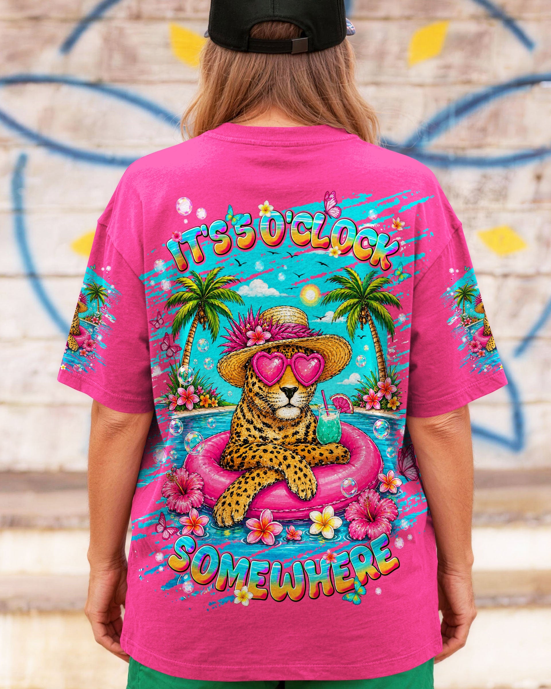 IT'S 5 O'CLOCK SOMEWHERE LEOPARD ALL OVER PRINT  - TLNT2605261
