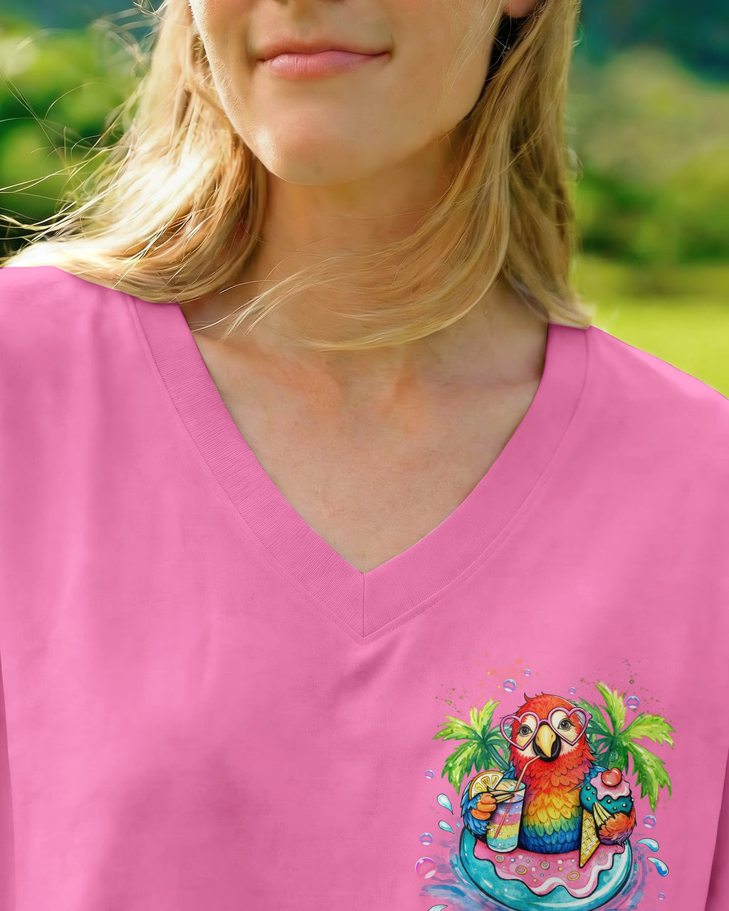 DON'T WORRY BEACH HAPPY PARROT ALL OVER PRINT - TLTW1504261