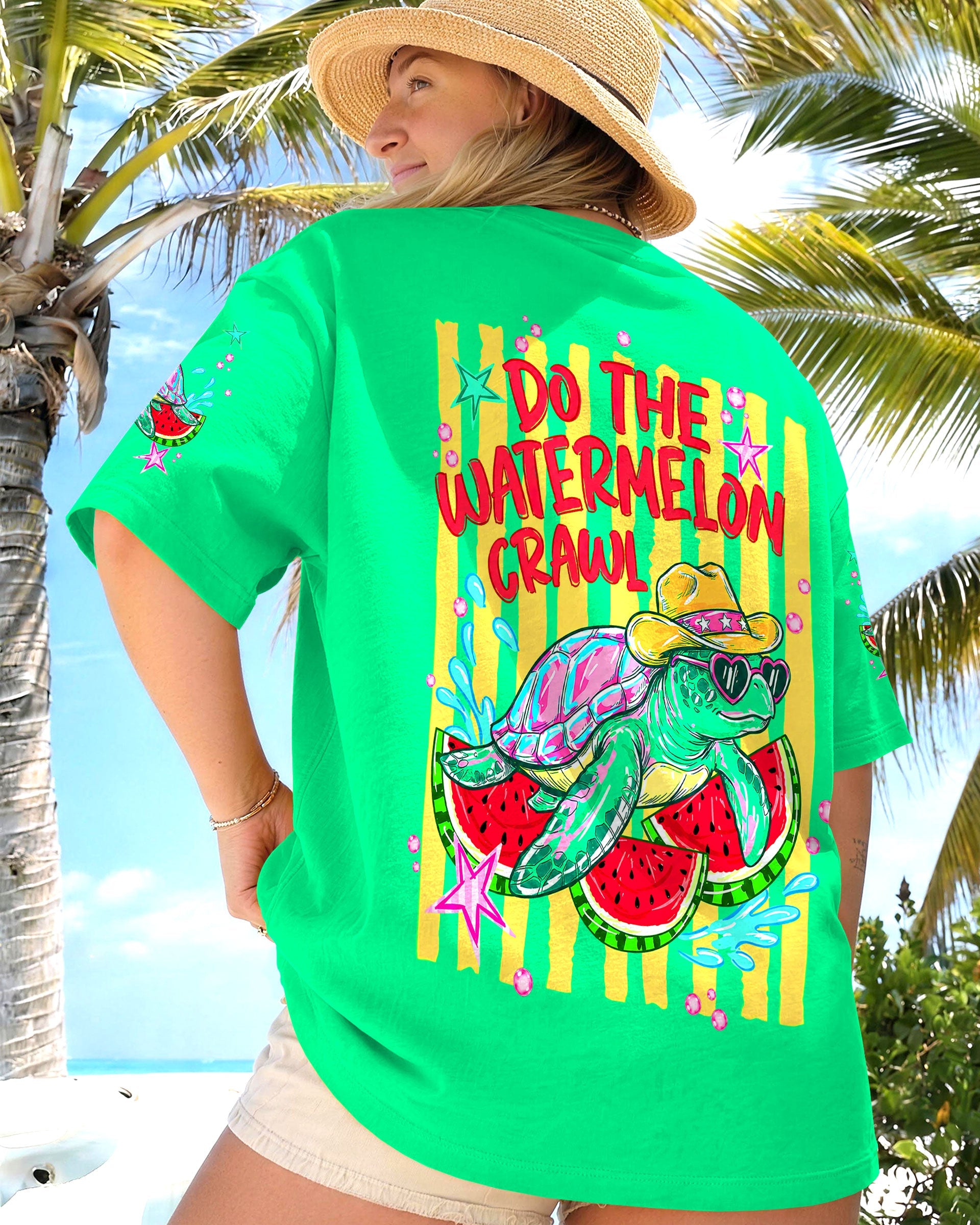 DO THE WATERMELON CRAWL TURTLE ALL OVER PRINT - TLNT2905263