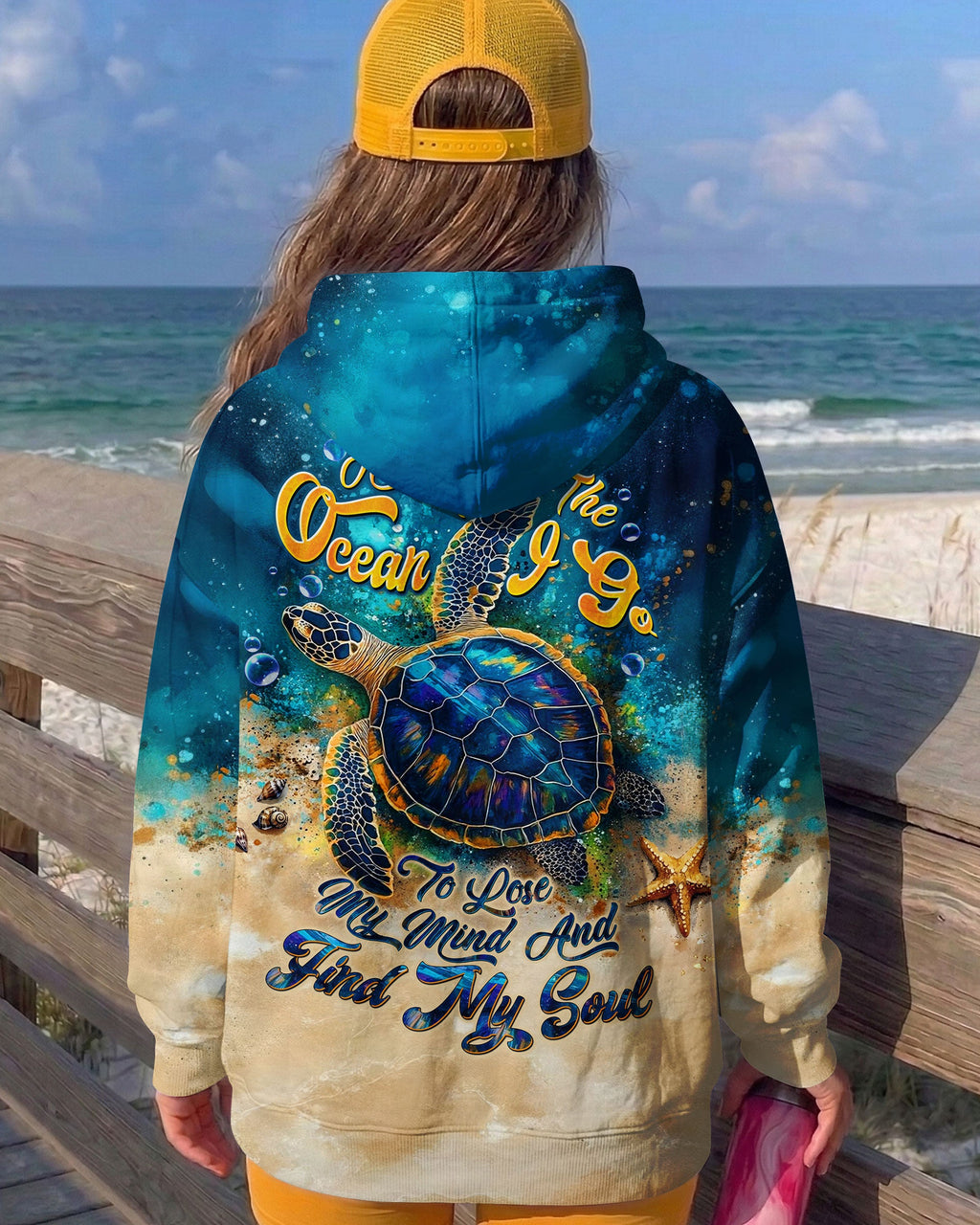 AND INTO THE OCEAN I GO TURTLE ALL OVER PRINT - TLTW1704262