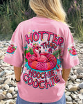 HOTTER THAN A HOOCHIE COOCHIE FLAMINGO ALL OVER PRINT  - TLNT0705264