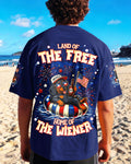 LAND OF THE FREE DACHSHUND DOG RED WHITE & BLUE ALL OVER PRINT  - TLNT1905263