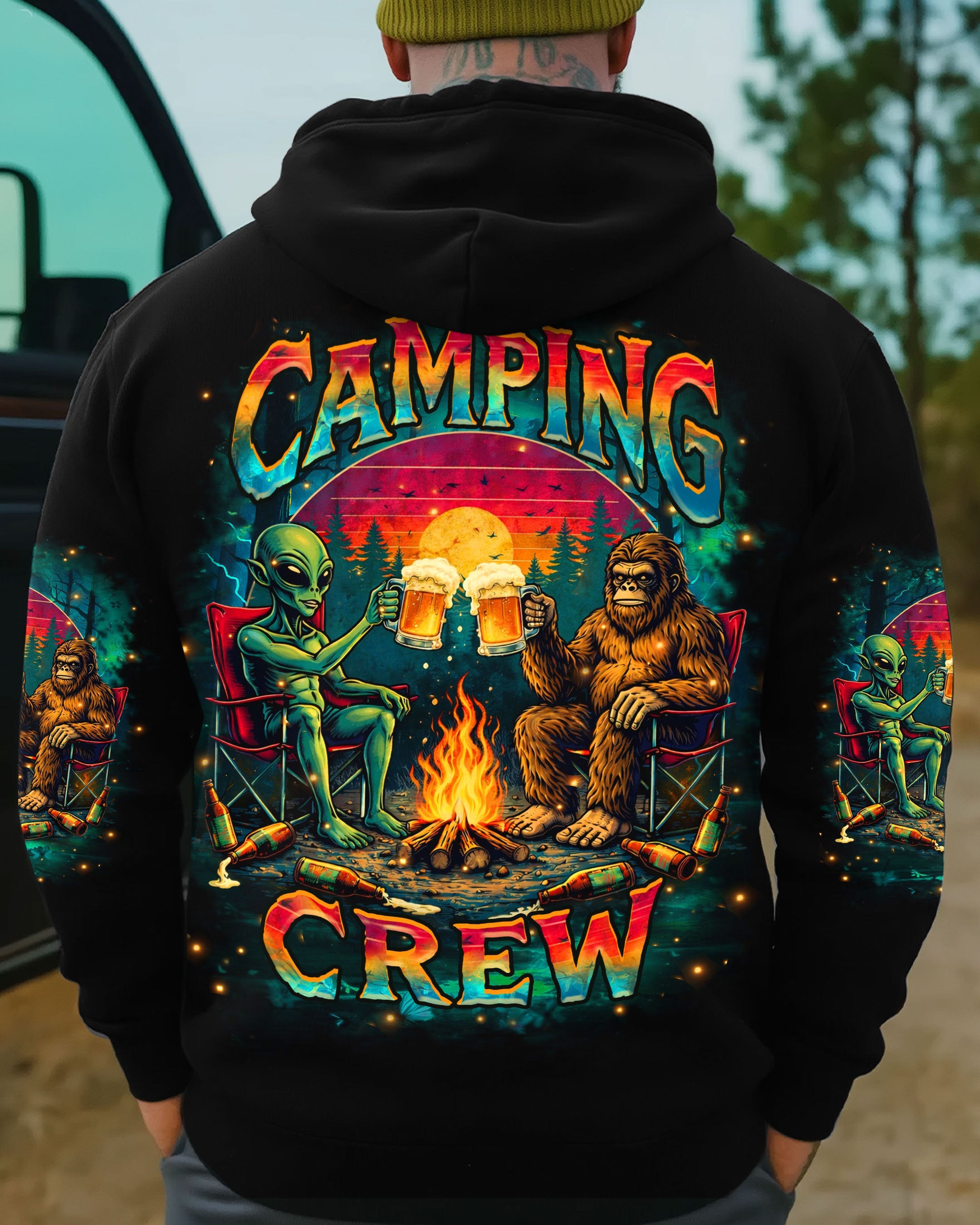 CAMPING CREW ALIEN BIGFOOT  ALL OVER PRINT - TLHN0604263