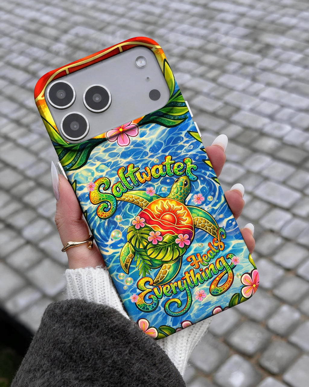 SALTWATER HEALS EVERYTHING TURTLE PHONE CASE - TLNT1704262