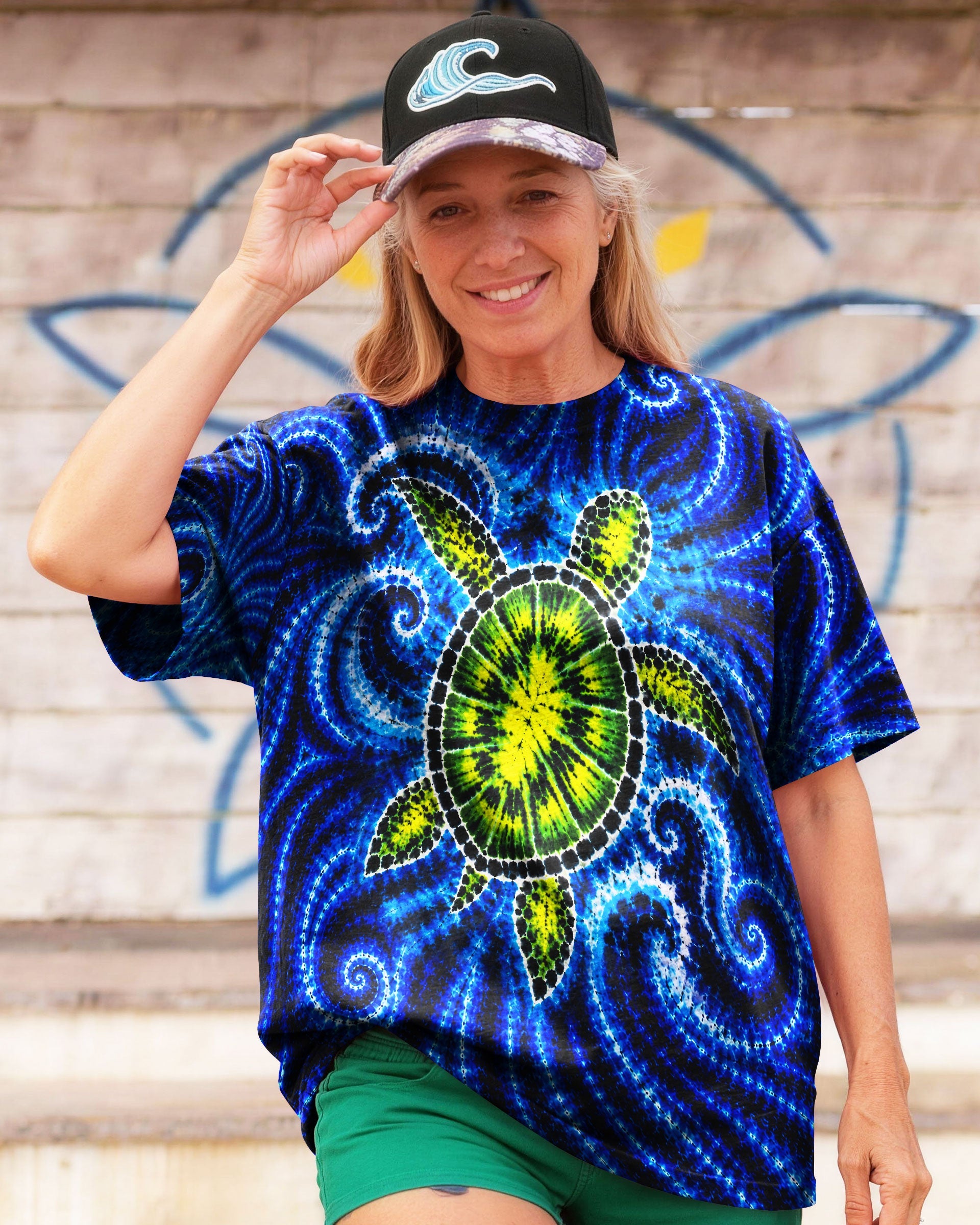 SEA TURTLE  WAVES ALL OVER PRINT - TLNT1105263