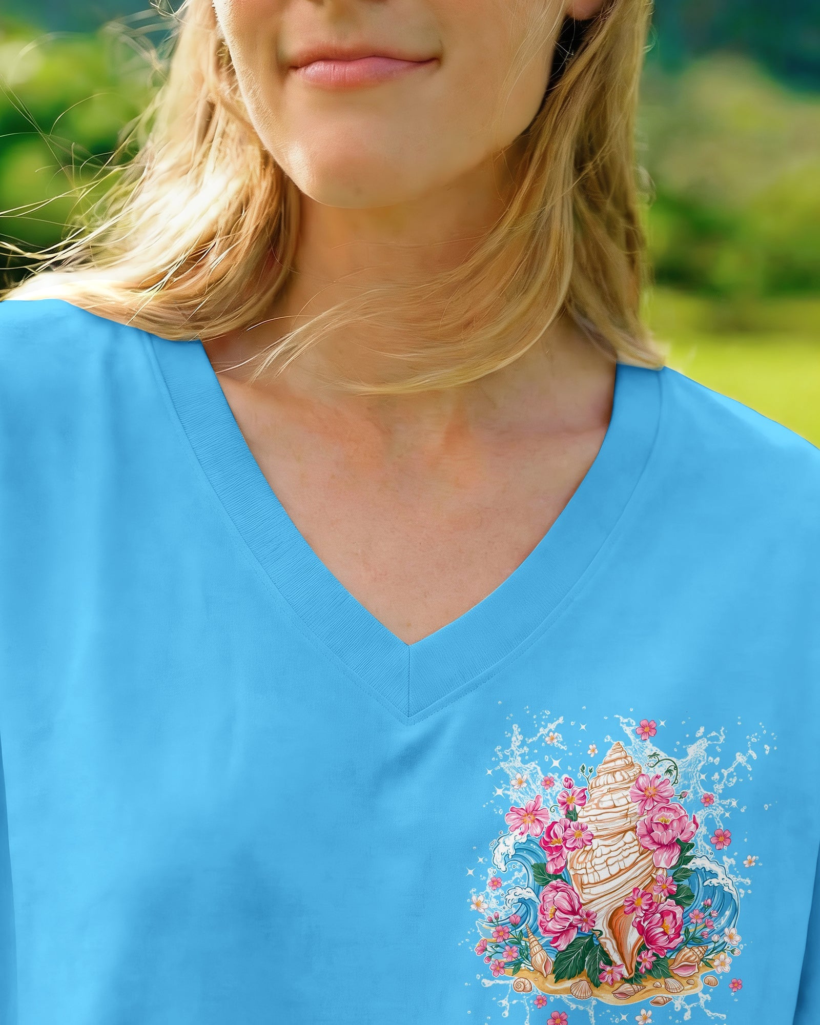 SMELL THE SEA FEEL THE BREEZE SEASHELL ALL OVER PRINT - TYPQ0806261