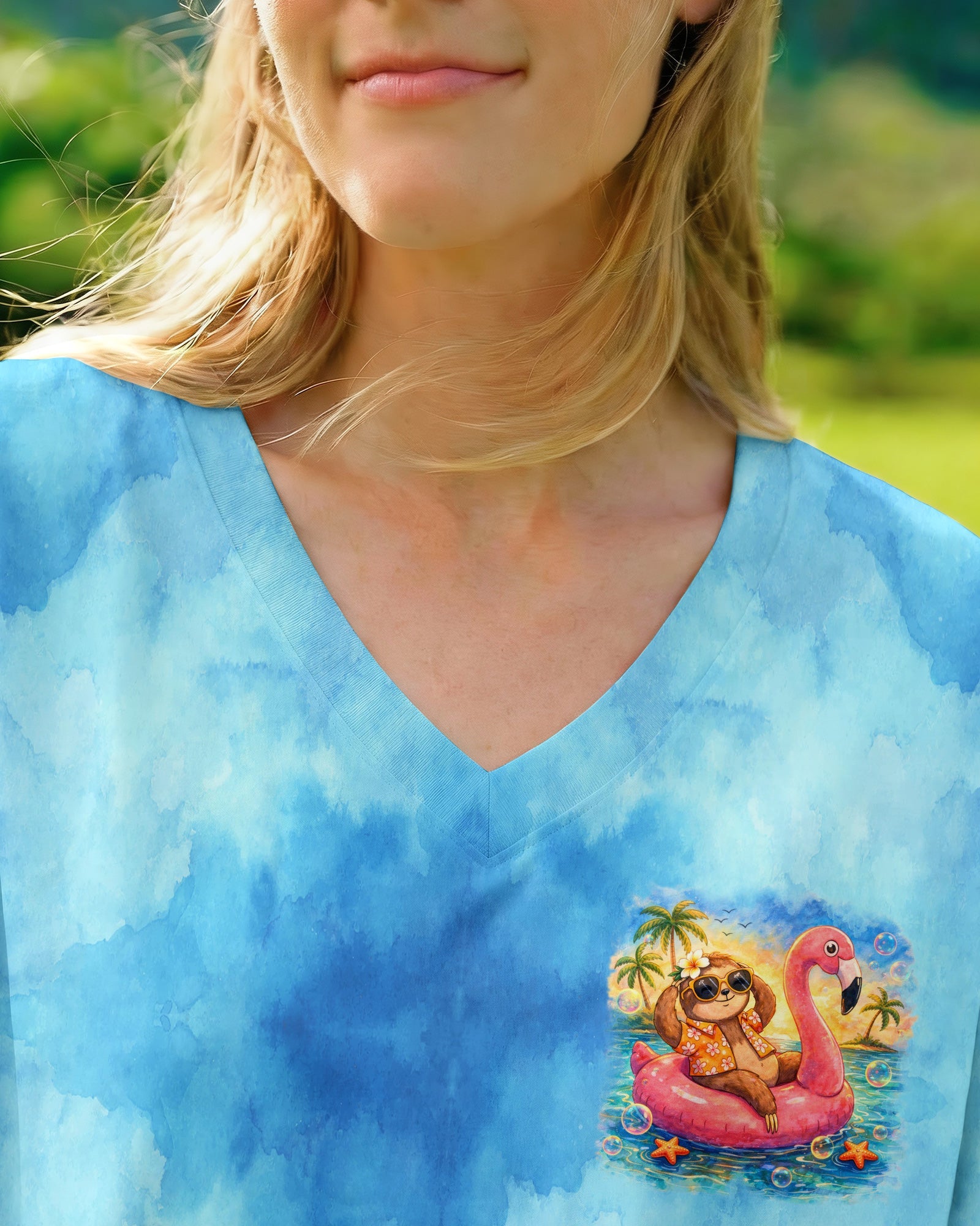 MENTALLY ON ISLAND TIME SLOTH ALL OVER PRINT - TLTW0704262