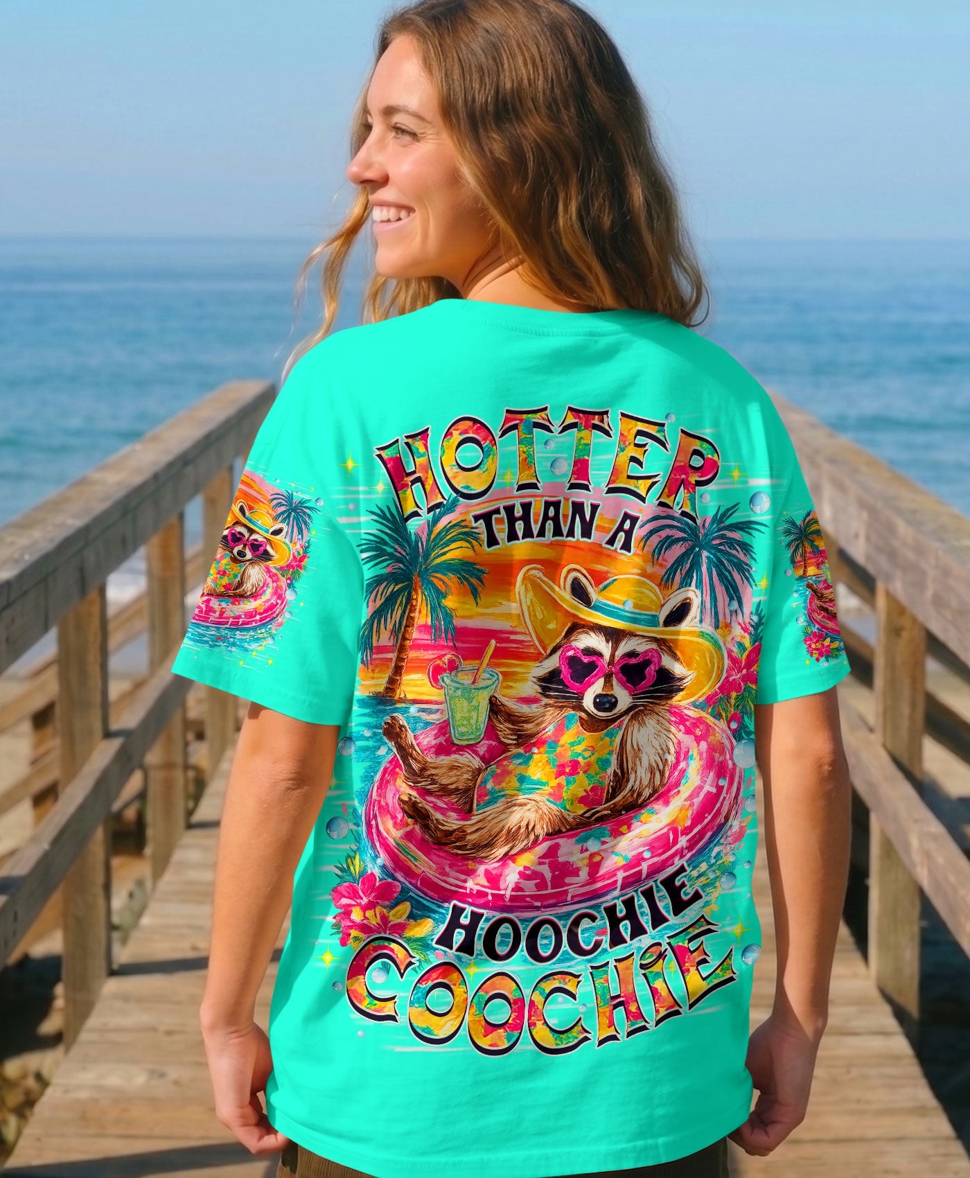 HOTTER THAN A HOOCHIE COOCHIE RACCOON ALL OVER PRINT - TLHN1905263