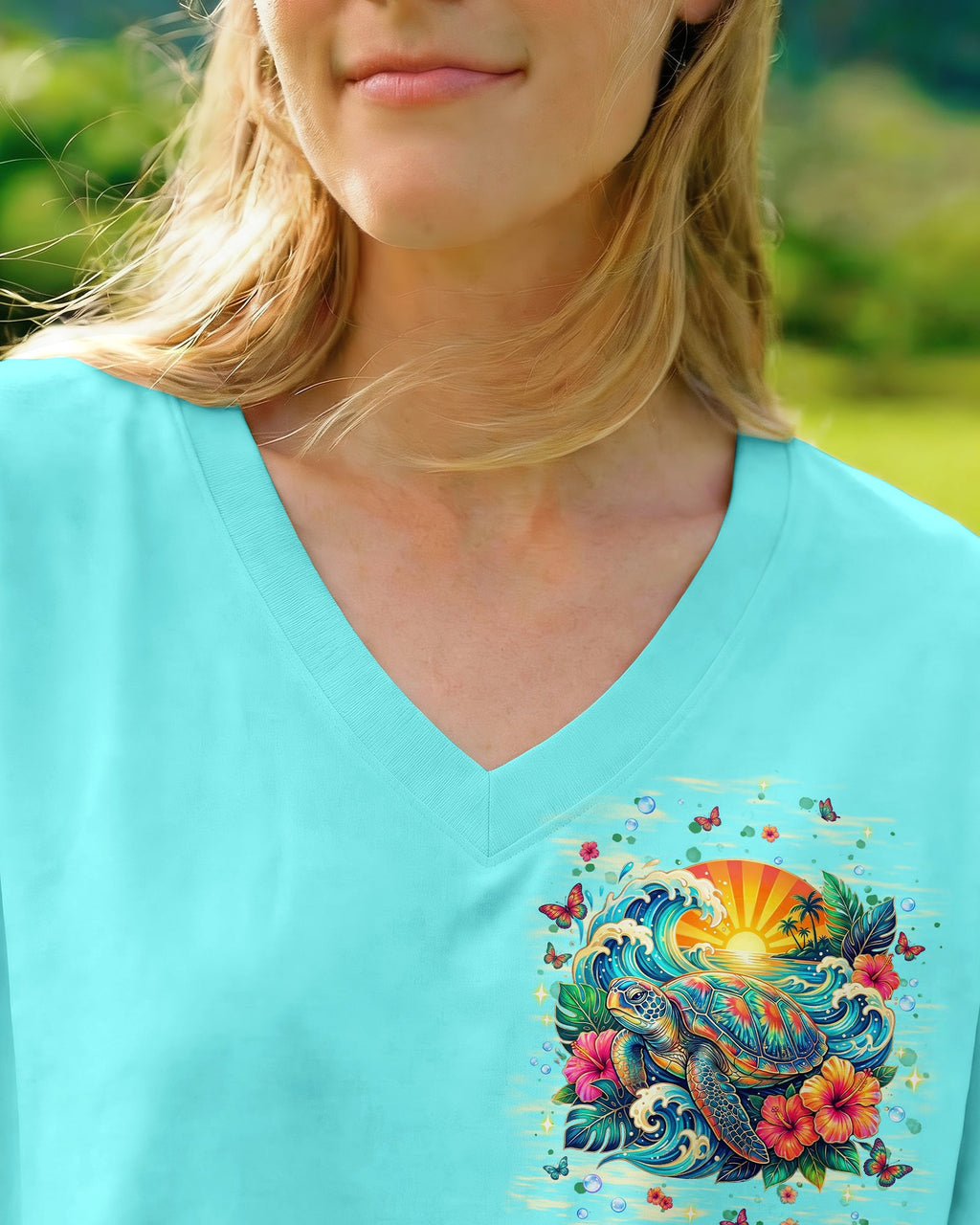 SALTWATER HEALS EVERYTHING TURTLE ALL OVER PRINT  - TLNT1704261