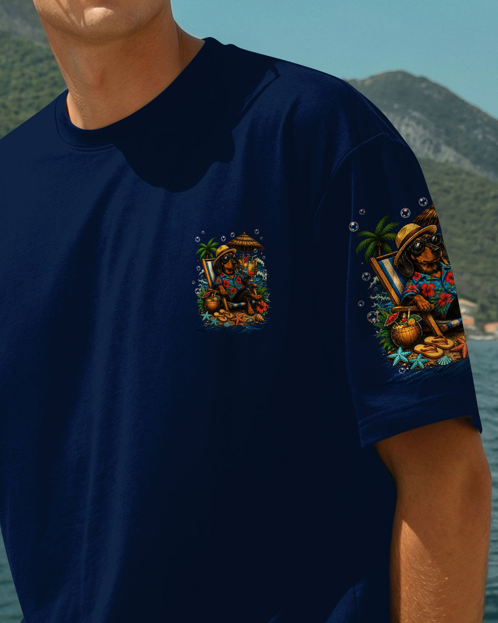 I'M ON ISLAND TIME DACHSHUND DOG ALL OVER PRINT  - TLTW0206261