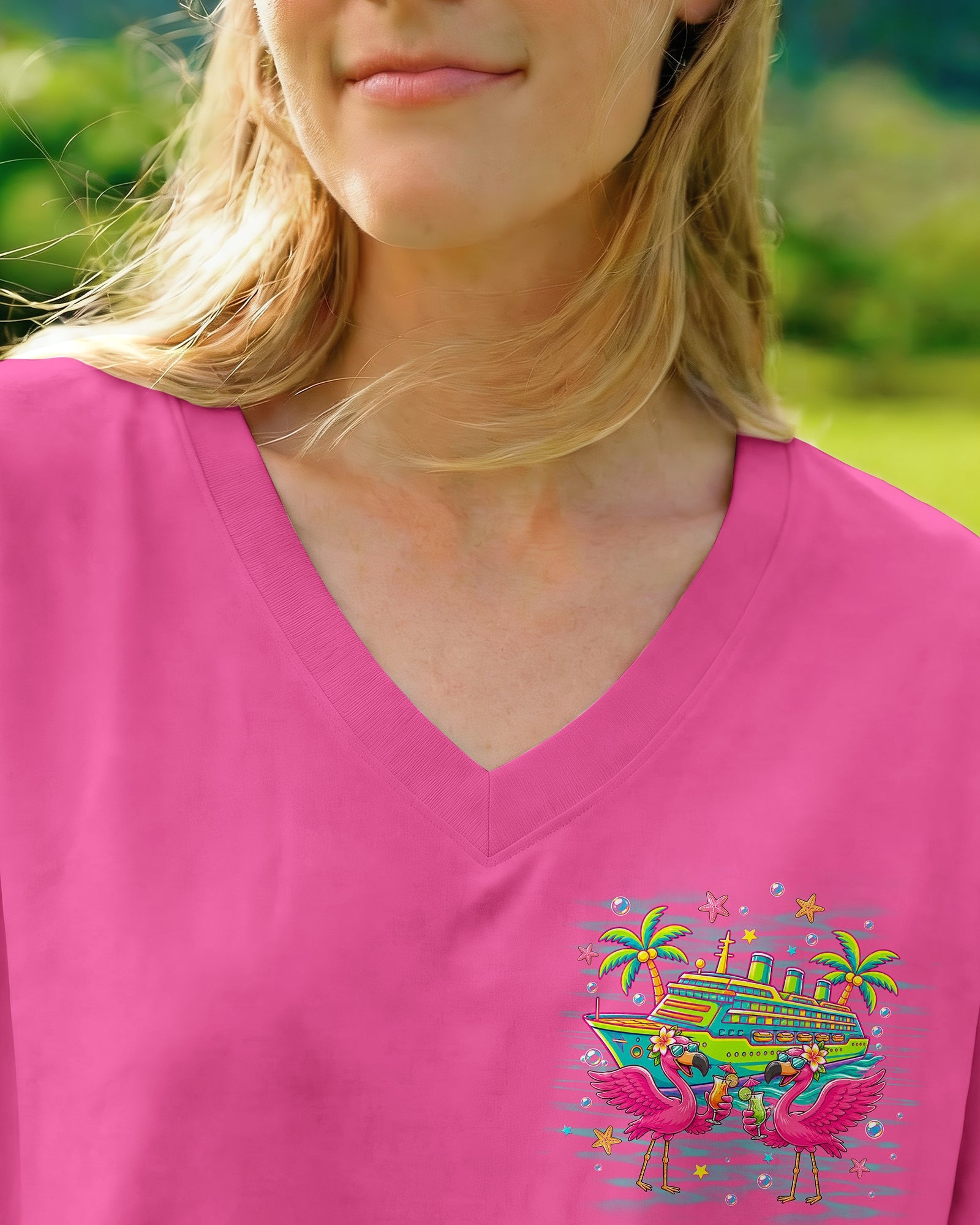 APPARENTLY WE'RE TROUBLE FLAMINGO CRUISING ALL OVER PRINT - TLNO307263