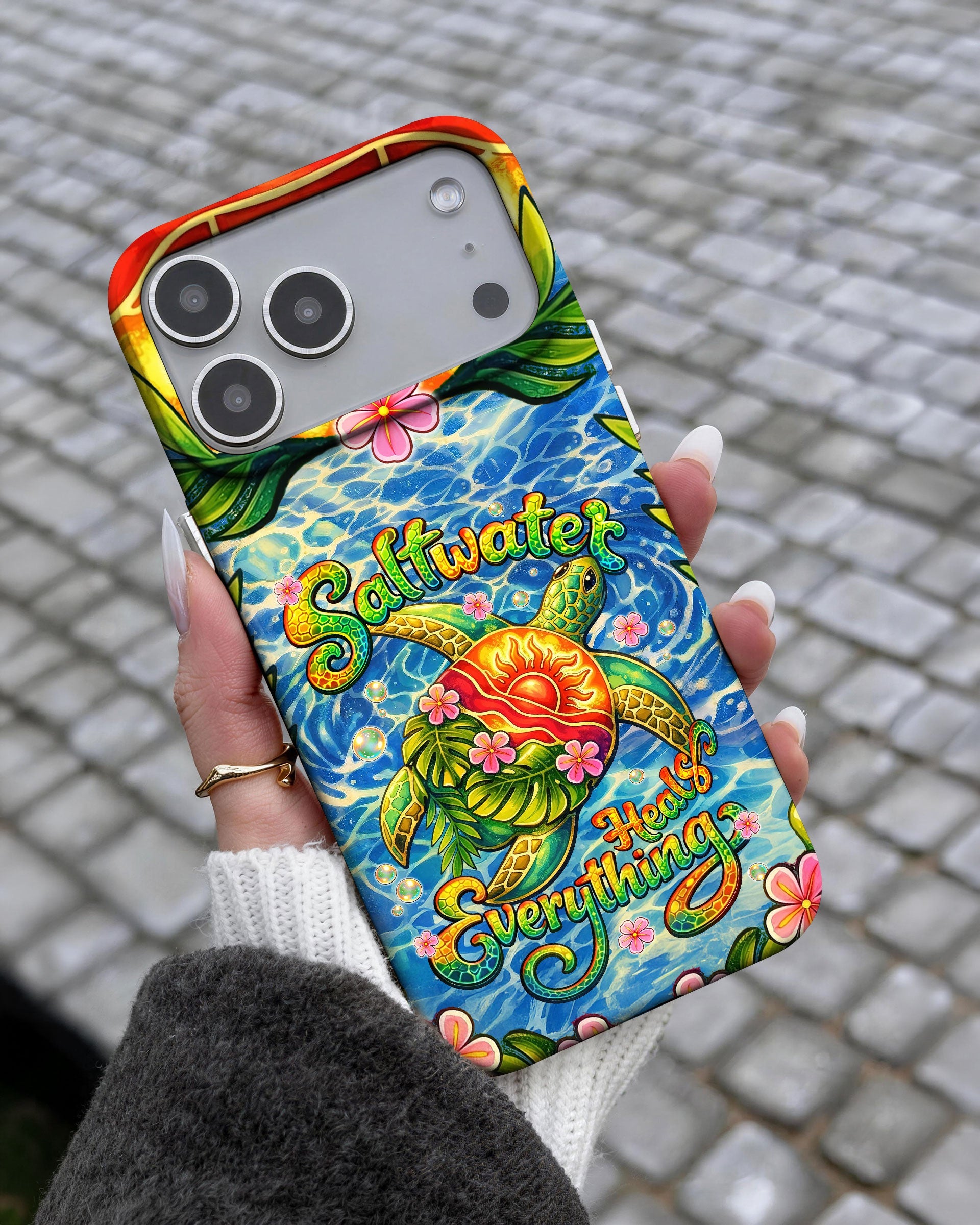 SALTWATER HEALS EVERYTHING TURTLE PHONE CASE - TLNT1704262