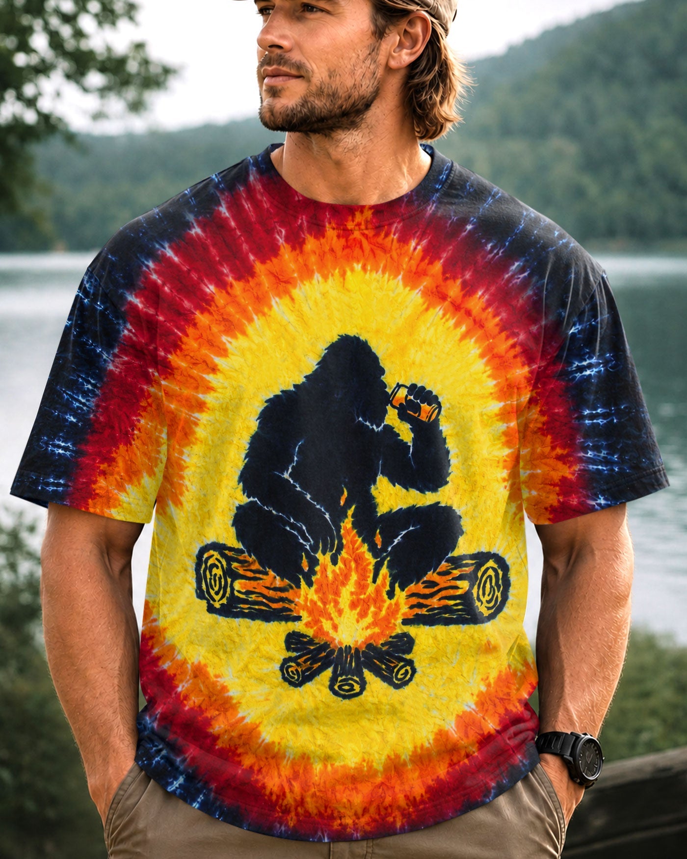 MAKING MEMORIES ONE CAMPFIRE AT A TIME BIGFOOT ALL OVER PRINT - TLHN1307262