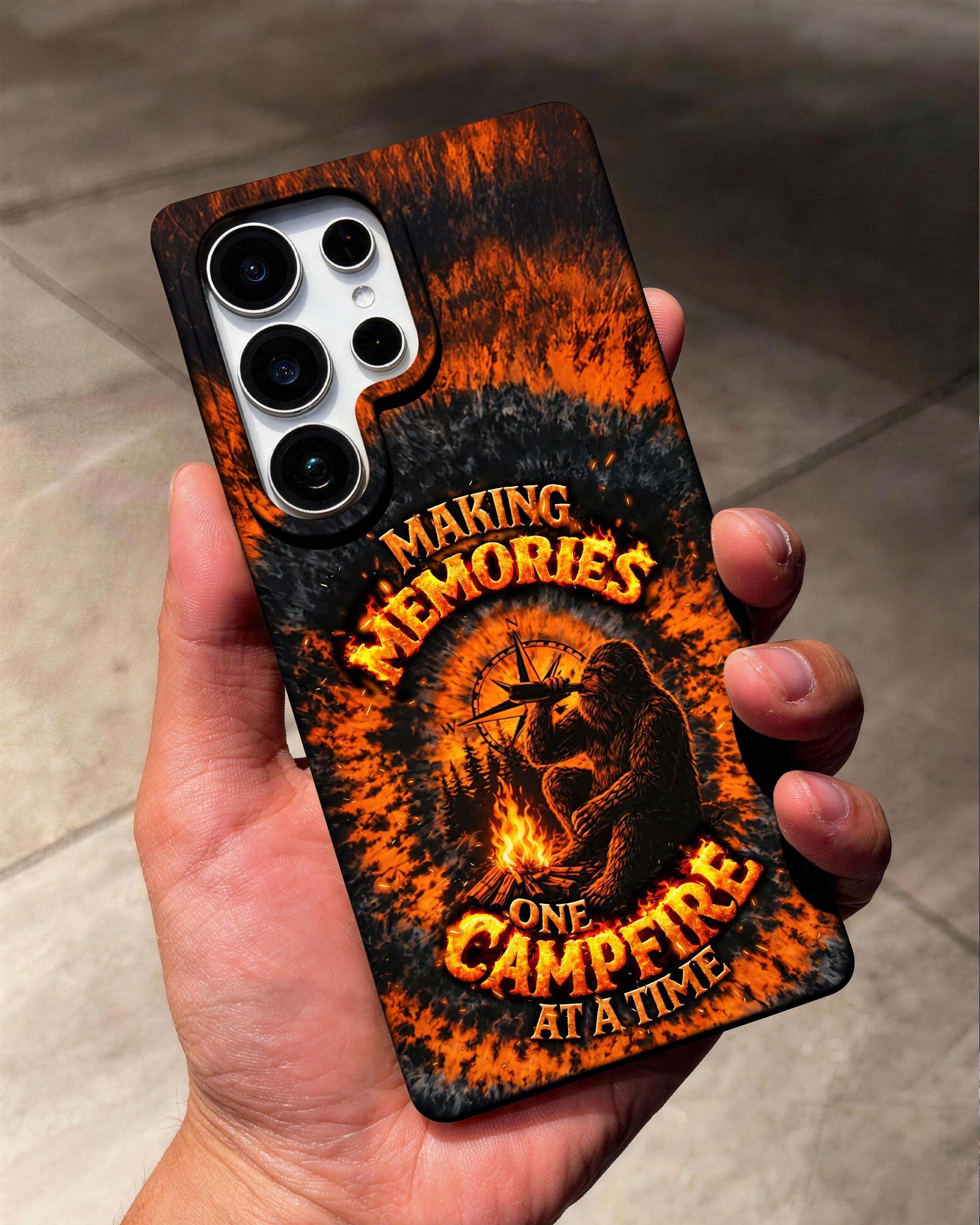 MAKING MEMORIES ONE CAMPFIRE AT A TIME BIGFOOT SWIRL PHONE CASE - TLNT1804262