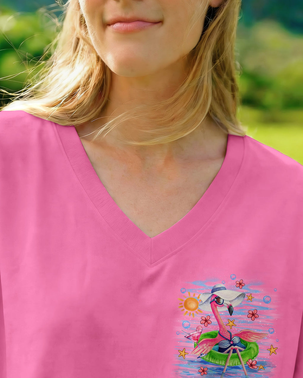 I WAS SIMPLY BORN TO DILLY DALLY FLAMINGO  ALL OVER PRINT - TLNO1205262