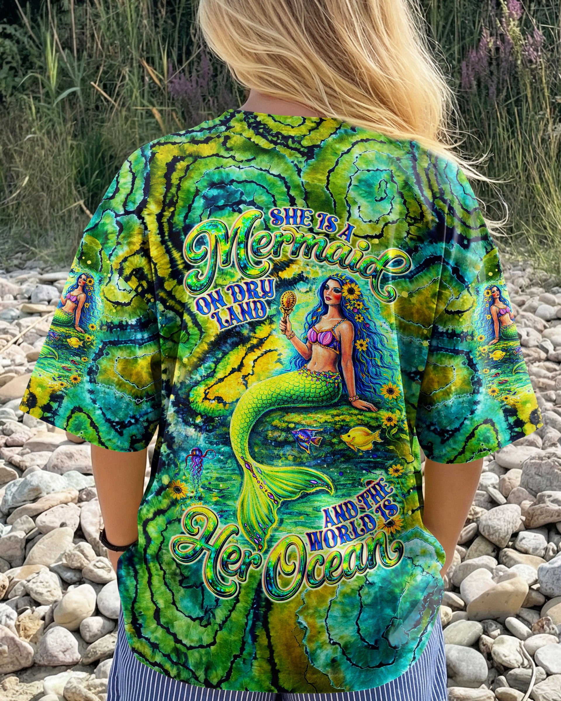 SHE IS A MERMAID SWIRL ALL OVER PRINT  - TLNT0904262