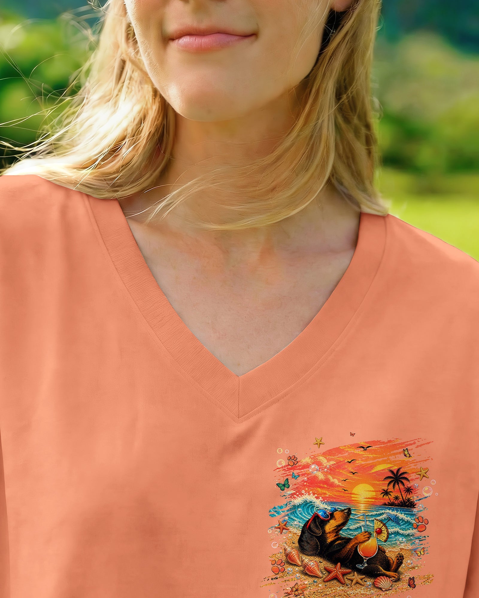 SMELL THE SEA FEEL THE BREEZE DACHSHUND DOG ALL OVER PRINT  - TLNT0506263