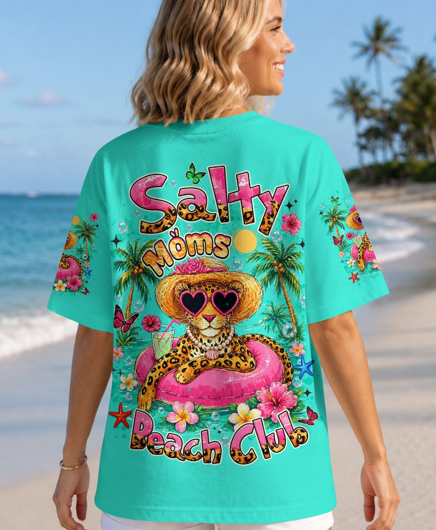 SALTY MOMS BEACH CLUB LEOPARD ALL OVER PRINT  - TLHN2705261