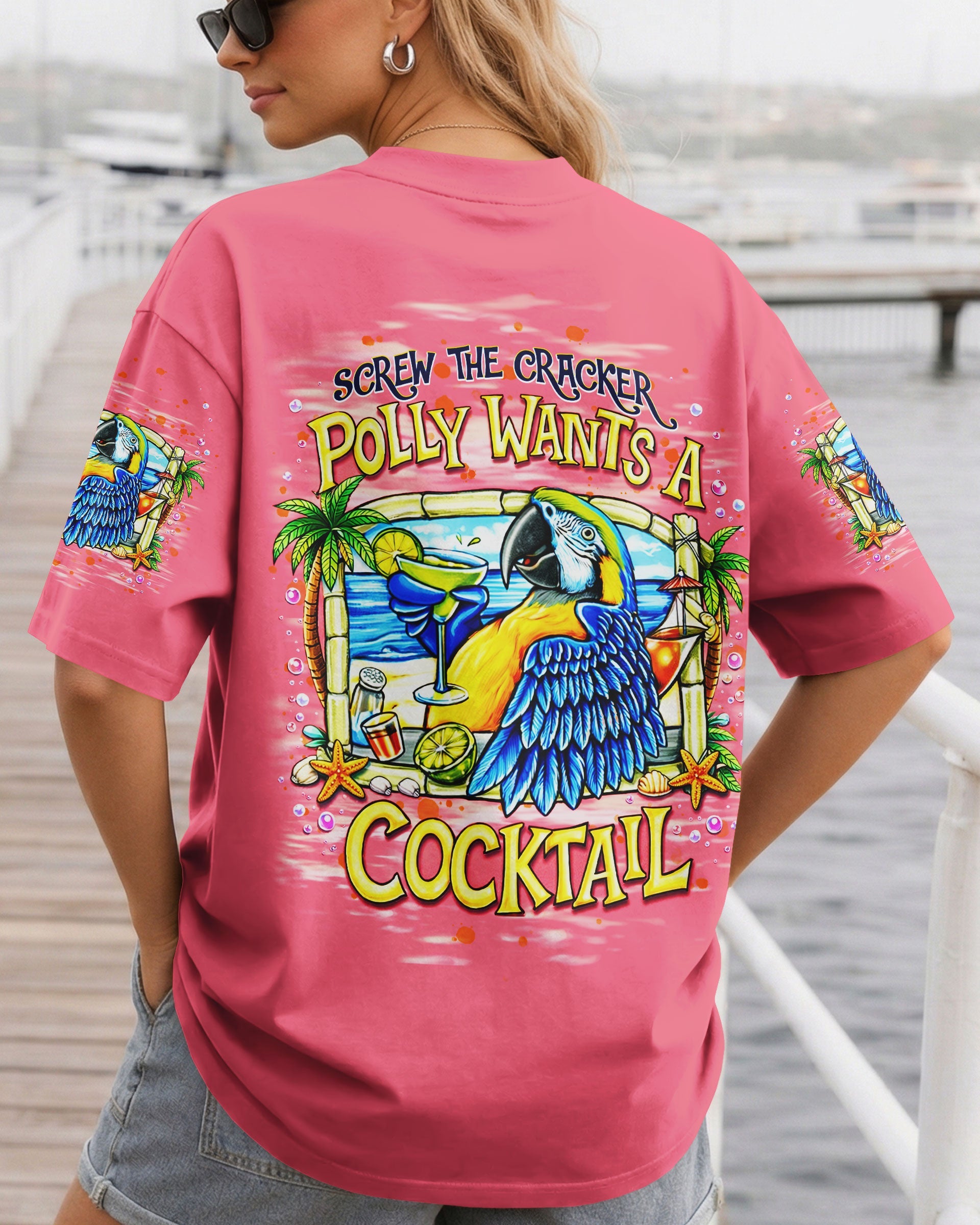 POLLY WANTS A COCKTAIL PARROT ALL OVER PRINT  - TLNT1404262