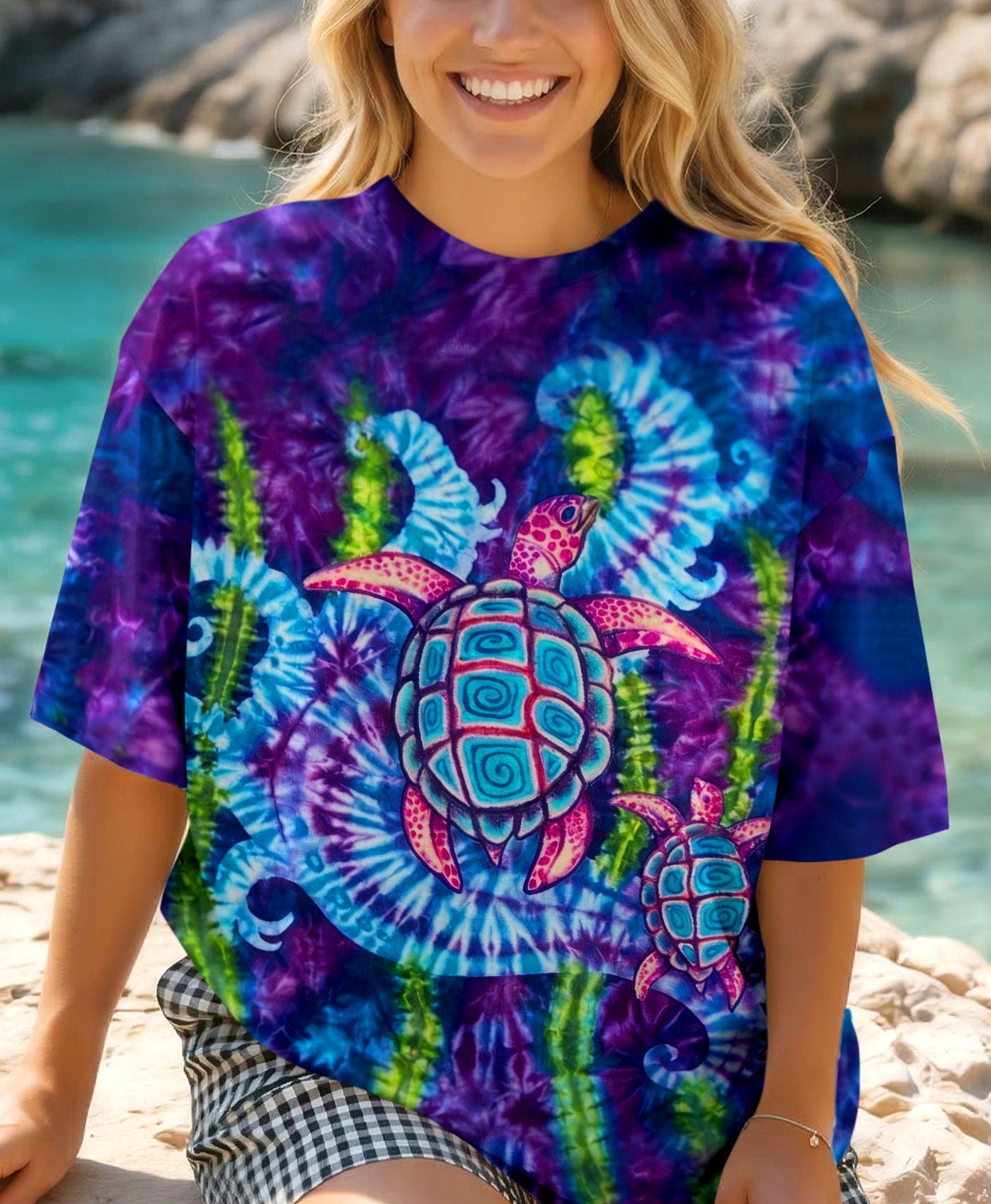 SEA TURTLE ALL OVER PRINT  - TLHN1504262