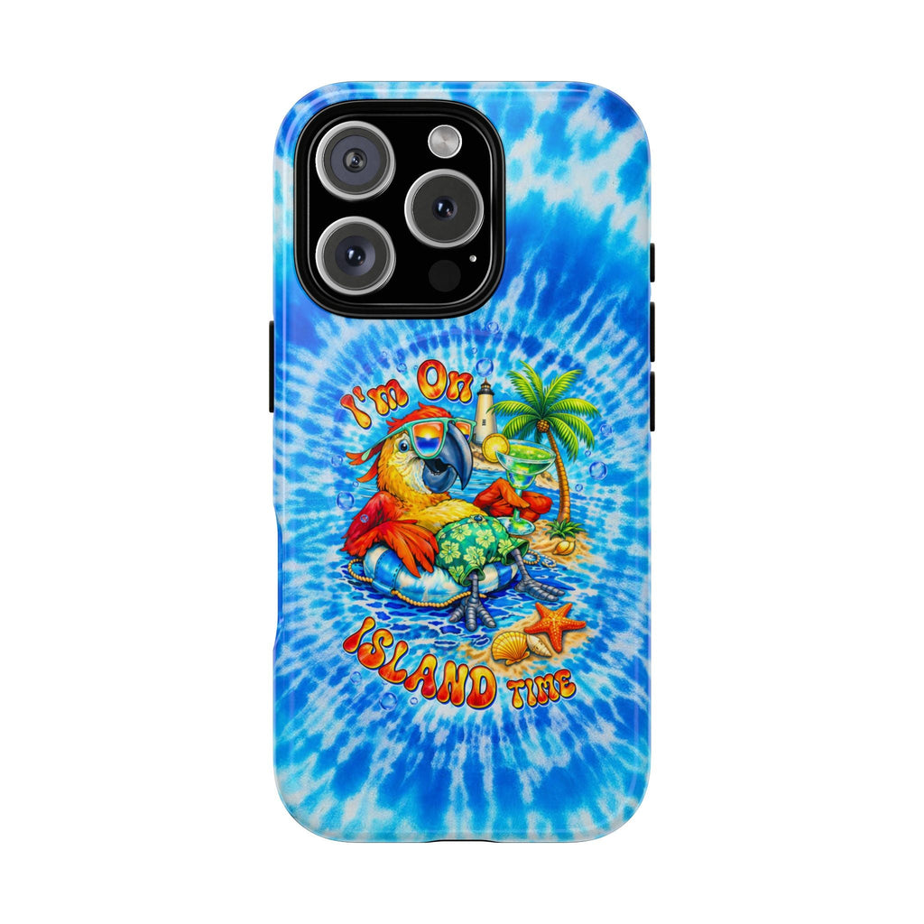 I'M ON ISLAND TIME PARROT SWIRL MAGNETIC PHONE CASE   - TLTW1304262