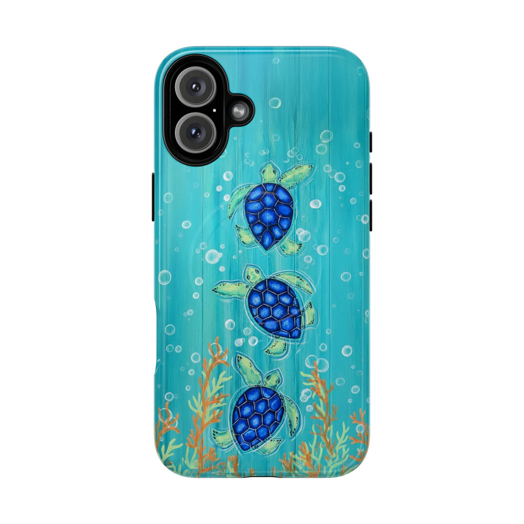 THREE SEA TURTLE MAGNETIC PHONE CASE  - TLTW2804264