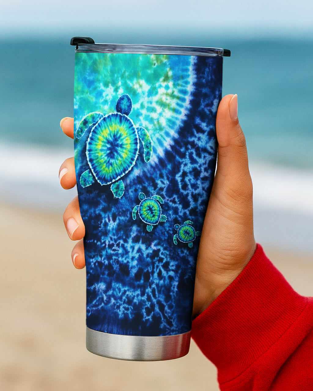 SEA TURTLE BLUE OCEAN SWIRL TUMBLER   - TLNO1304264