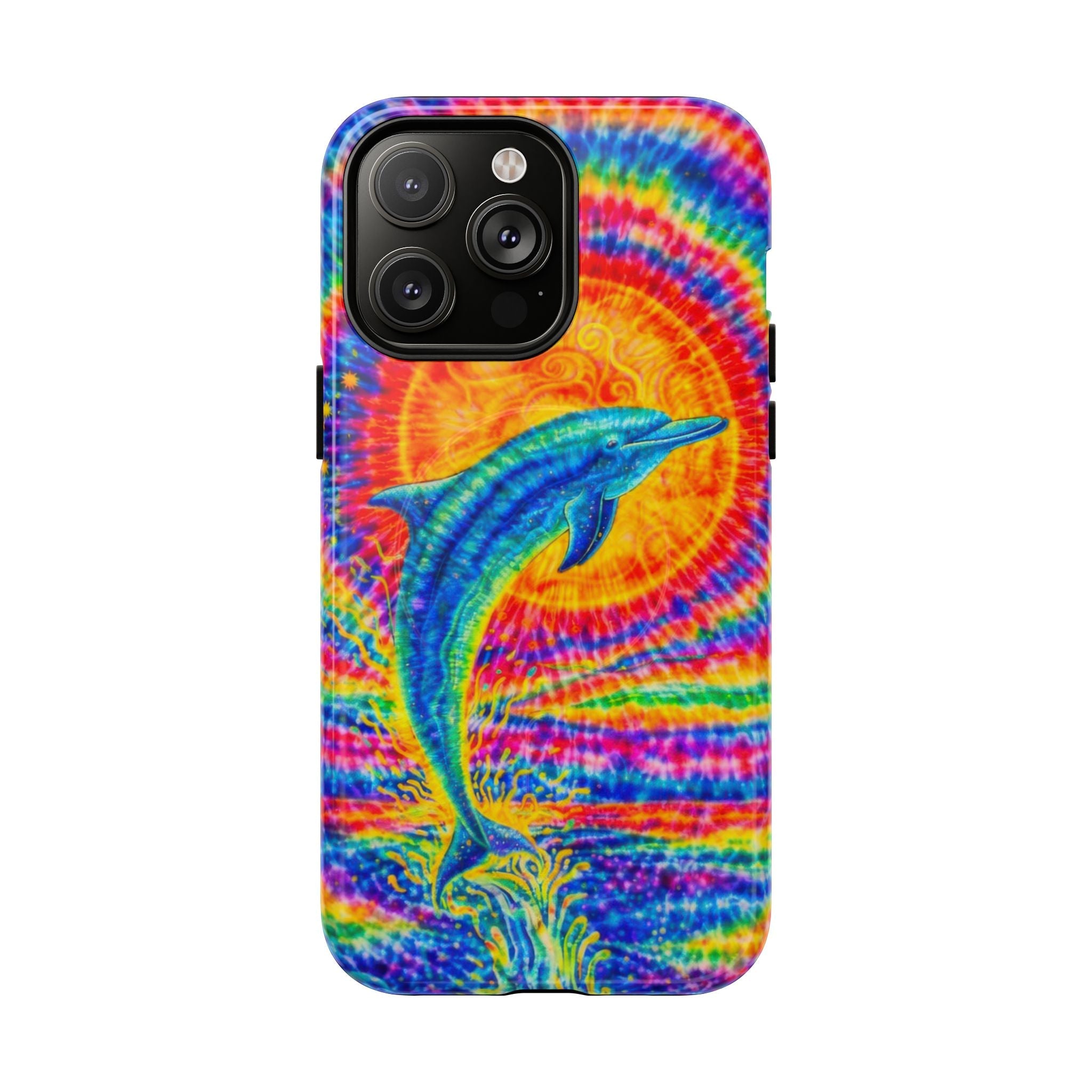 DOLPHIN SUN COLORFUL SWIRL MAGNETIC  PHONE CASE  - TLTW2205261