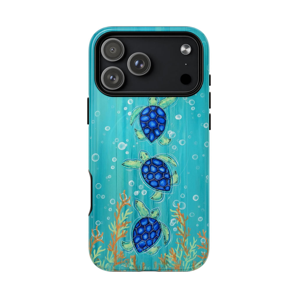 THREE SEA TURTLE MAGNETIC PHONE CASE  - TLTW2804264