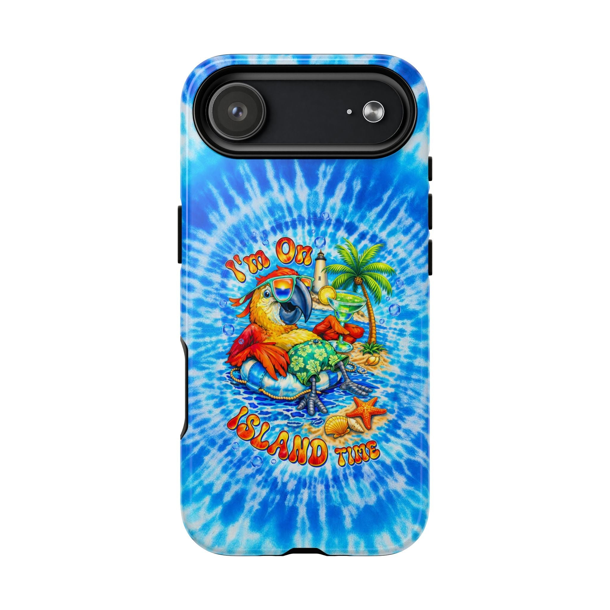 I'M ON ISLAND TIME PARROT SWIRL MAGNETIC PHONE CASE   - TLTW1304262