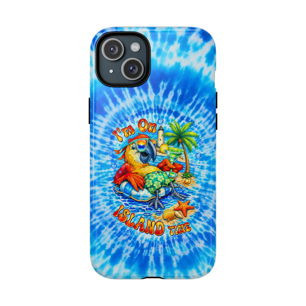 I'M ON ISLAND TIME PARROT SWIRL MAGNETIC PHONE CASE   - TLTW1304262
