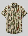 BIGFOOT TREE PATTERN BUTTON-DOWN COLLAR SHIRT  - TLHN0106261