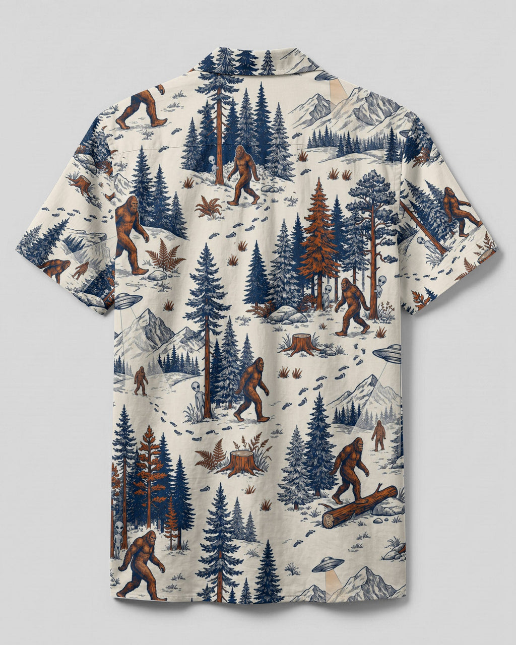 BIGFOOT ALIEN UFO CAMP SHIRT - TLHN2306263