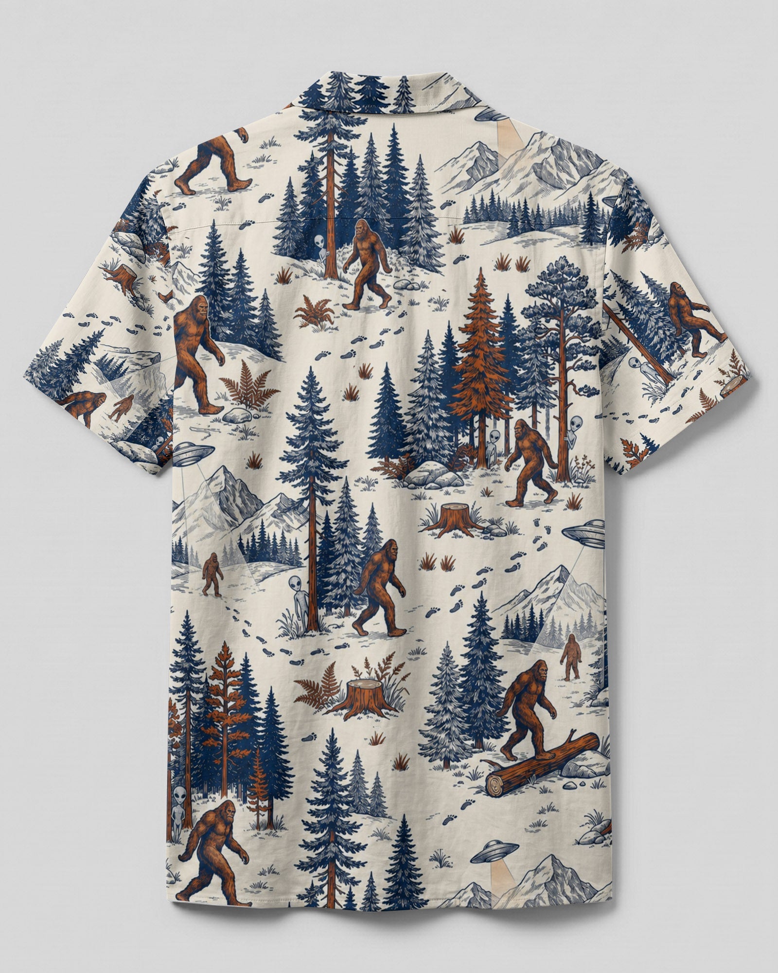BIGFOOT ALIEN UFO CAMP SHIRT - TLHN2306263